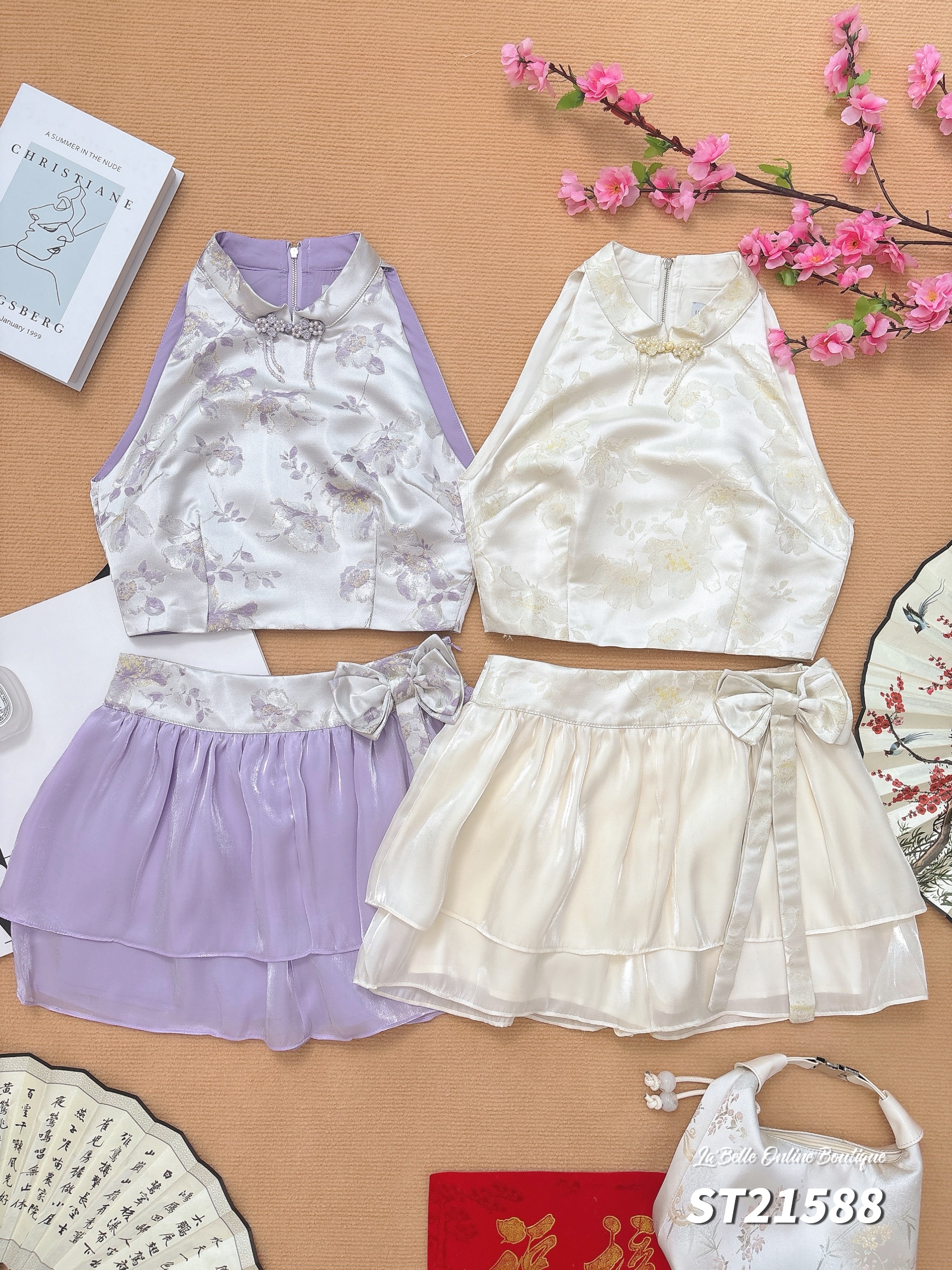 【LBP 独家新年系列】改良版减龄旗袍两件套 (ST21558)