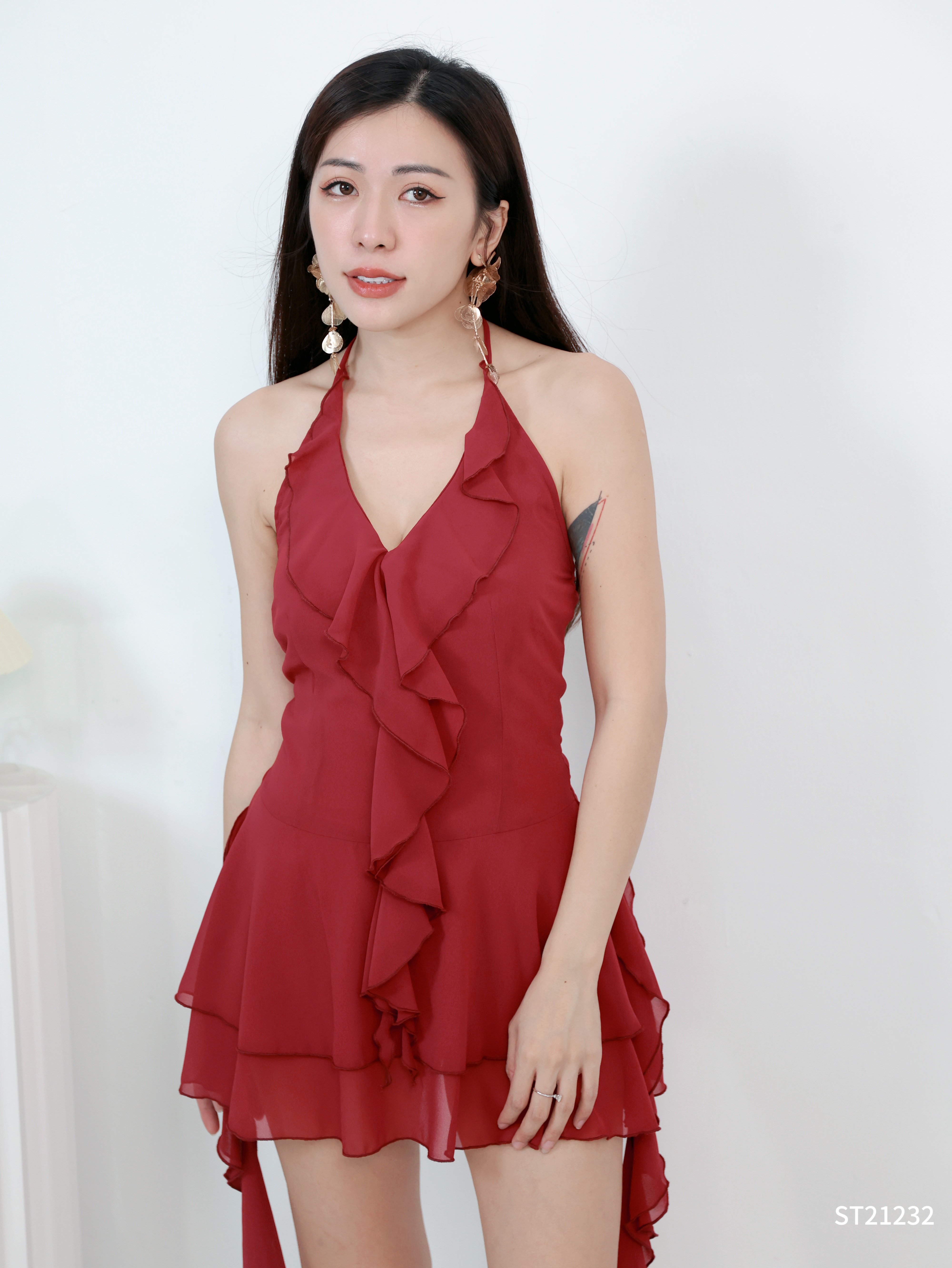 【LBP独家】辣妹气质挂脖连身裤裙 (ST21232)