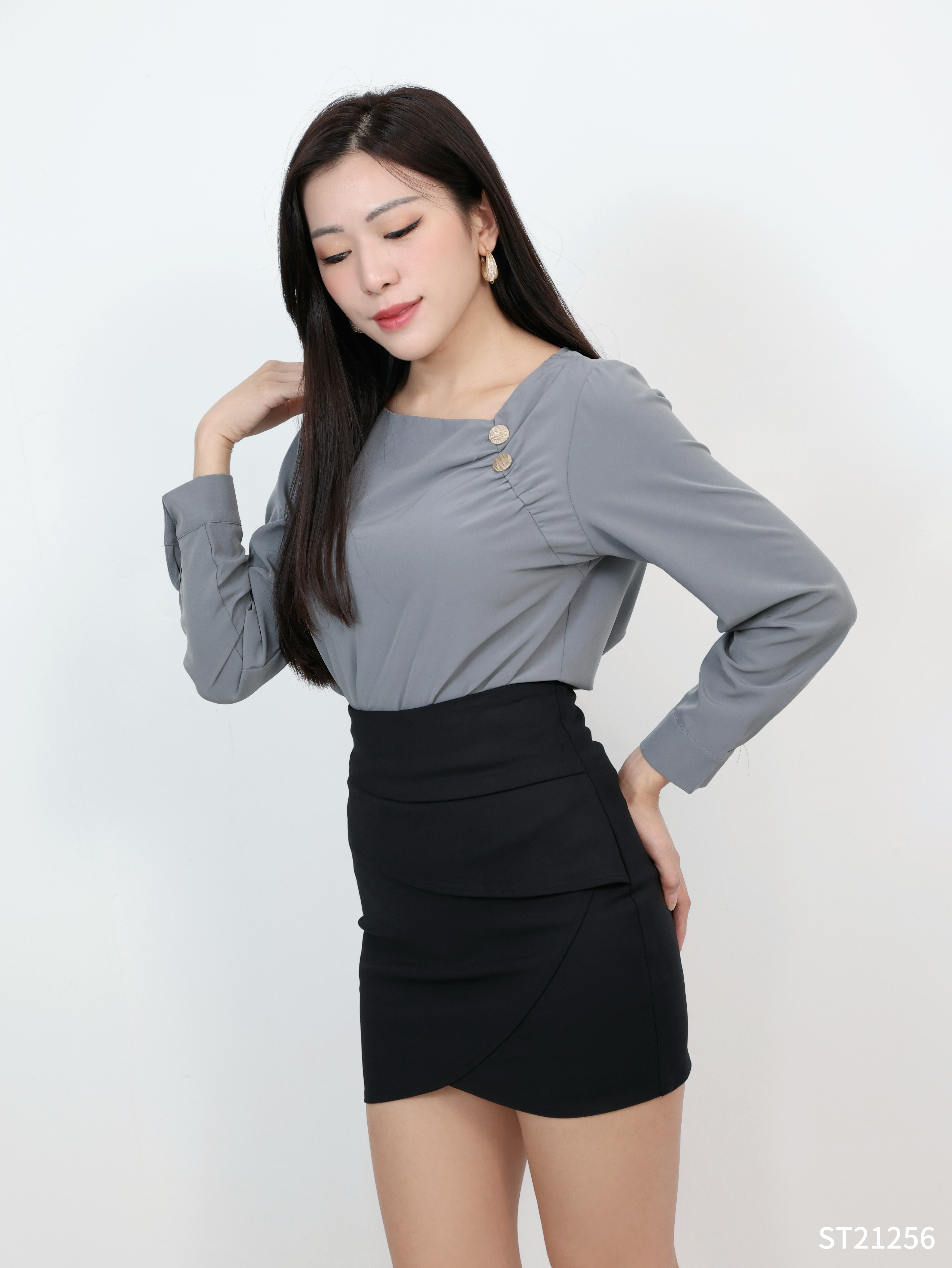 【LBP独家】韩版设计感包臀高腰裤裙 (ST21256) -La'Belle Fashion Boutique Sdn Bhd