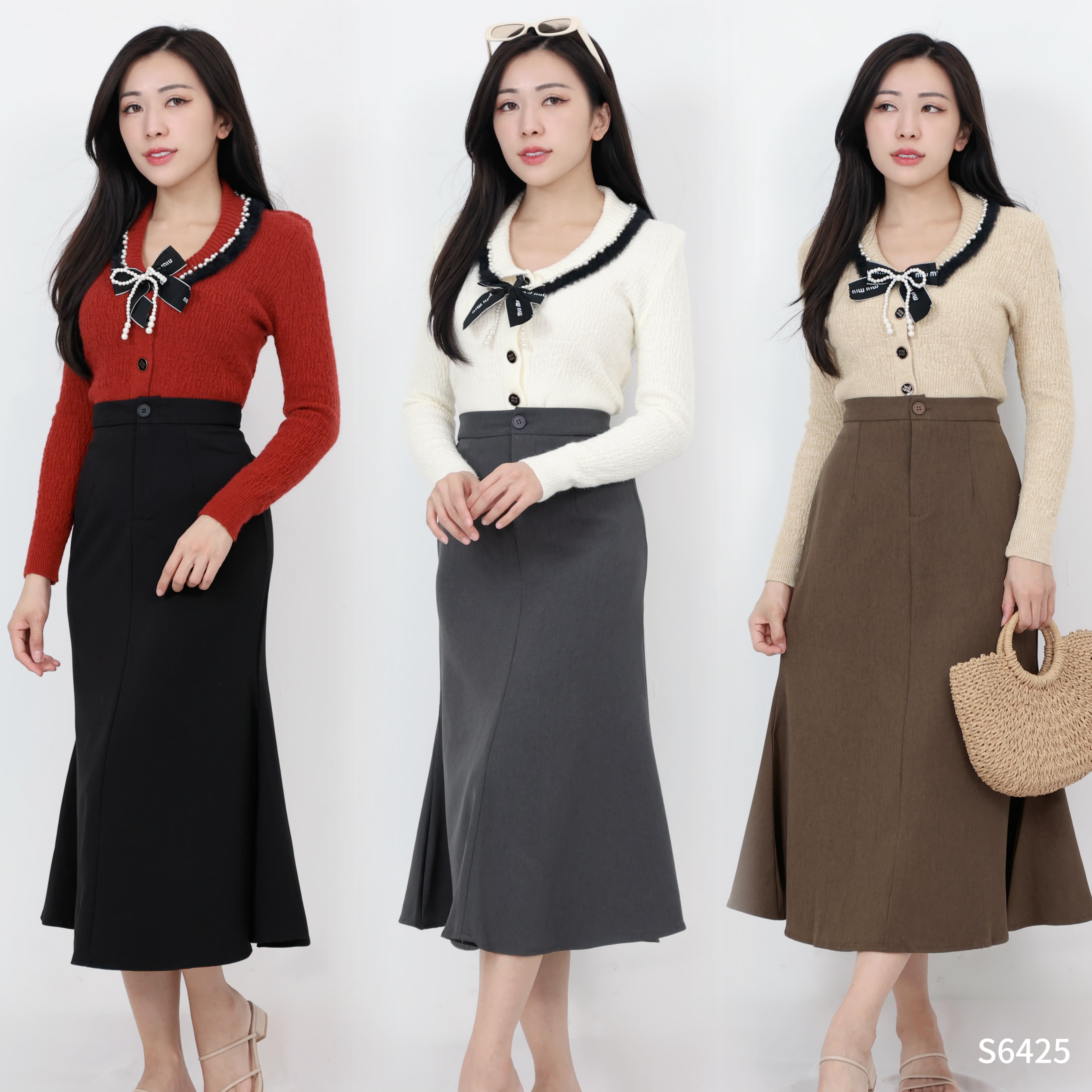 修身鱼尾设计高腰半身裙 (S6425) - 特价-La'Belle Fashion Boutique Sdn Bhd