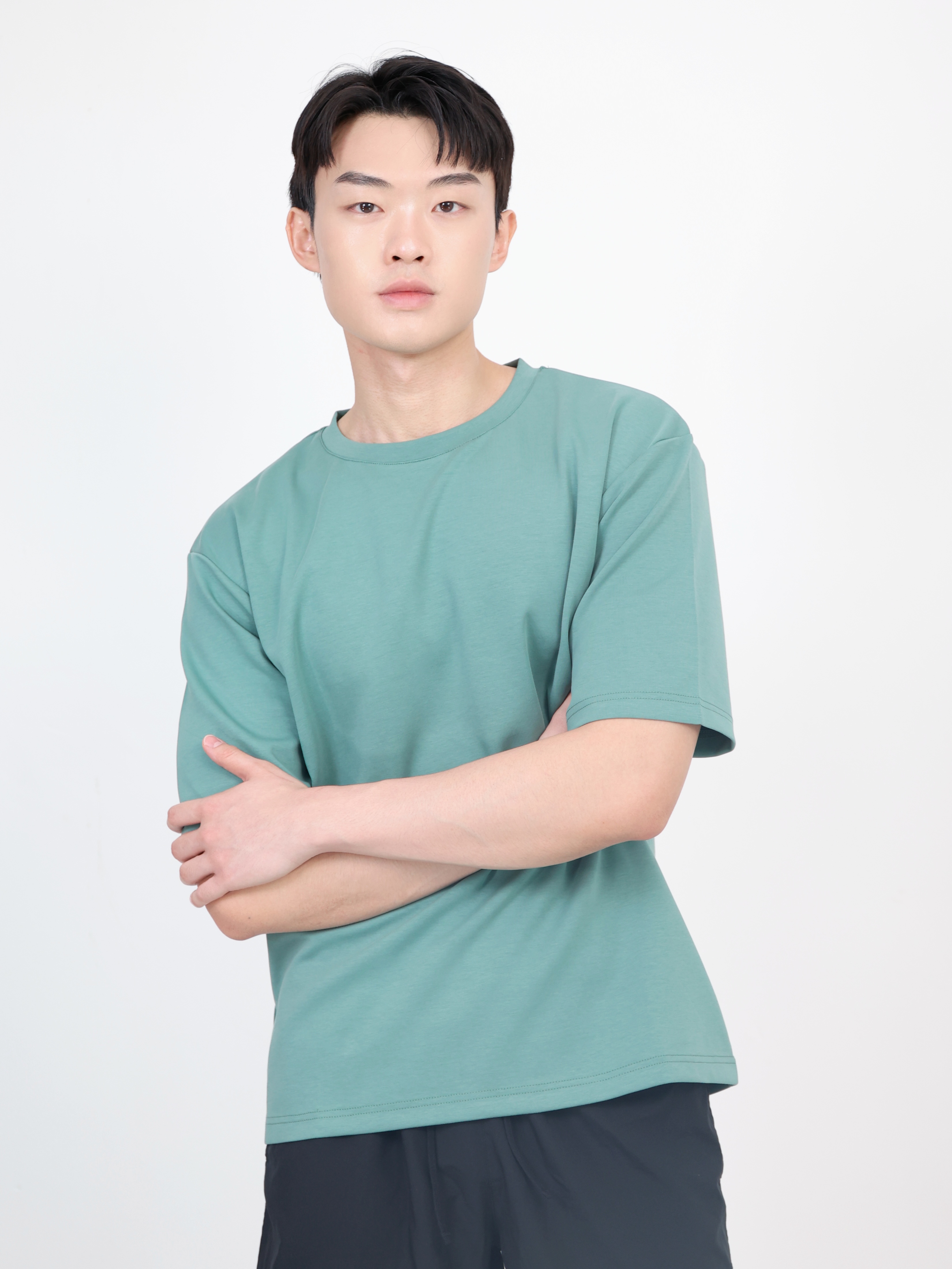 【STICKMEN】舒适圆领宽松OverSize上衣（SM100101 GREEN）