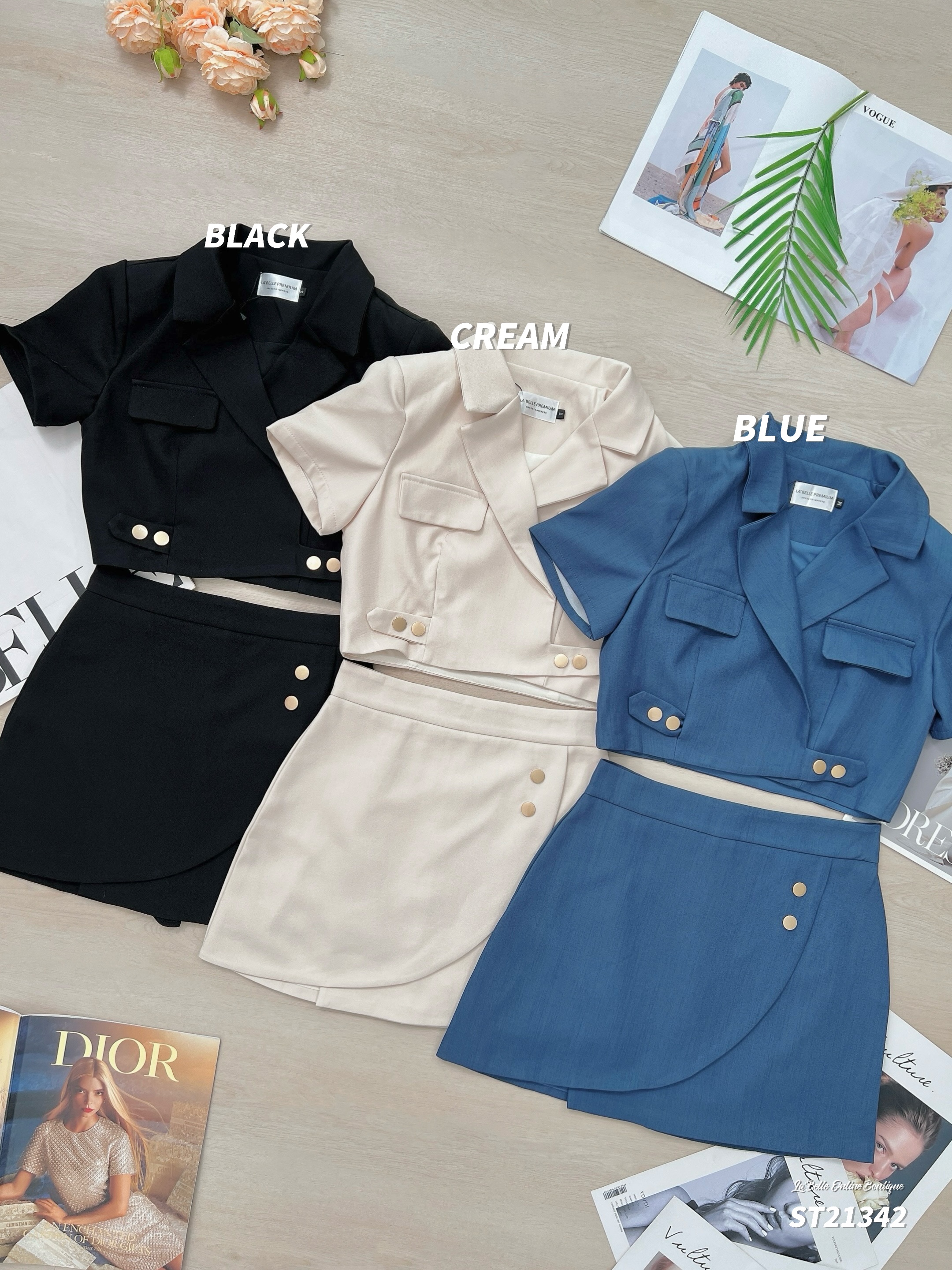 【LBP独家】时尚干练气质两件套 (ST21342)-La'Belle Fashion Boutique Sdn Bhd