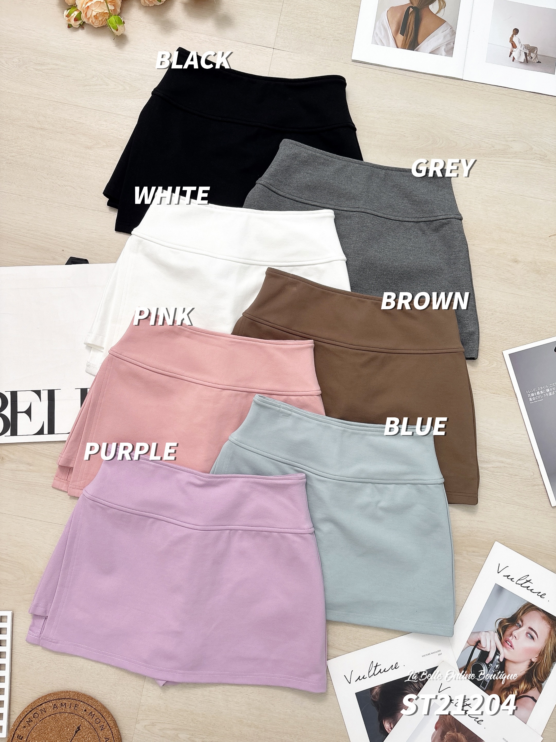 【LBP独家】时尚百搭A字包臀高腰裤裙 (ST21204)-La'Belle Fashion Boutique Sdn Bhd