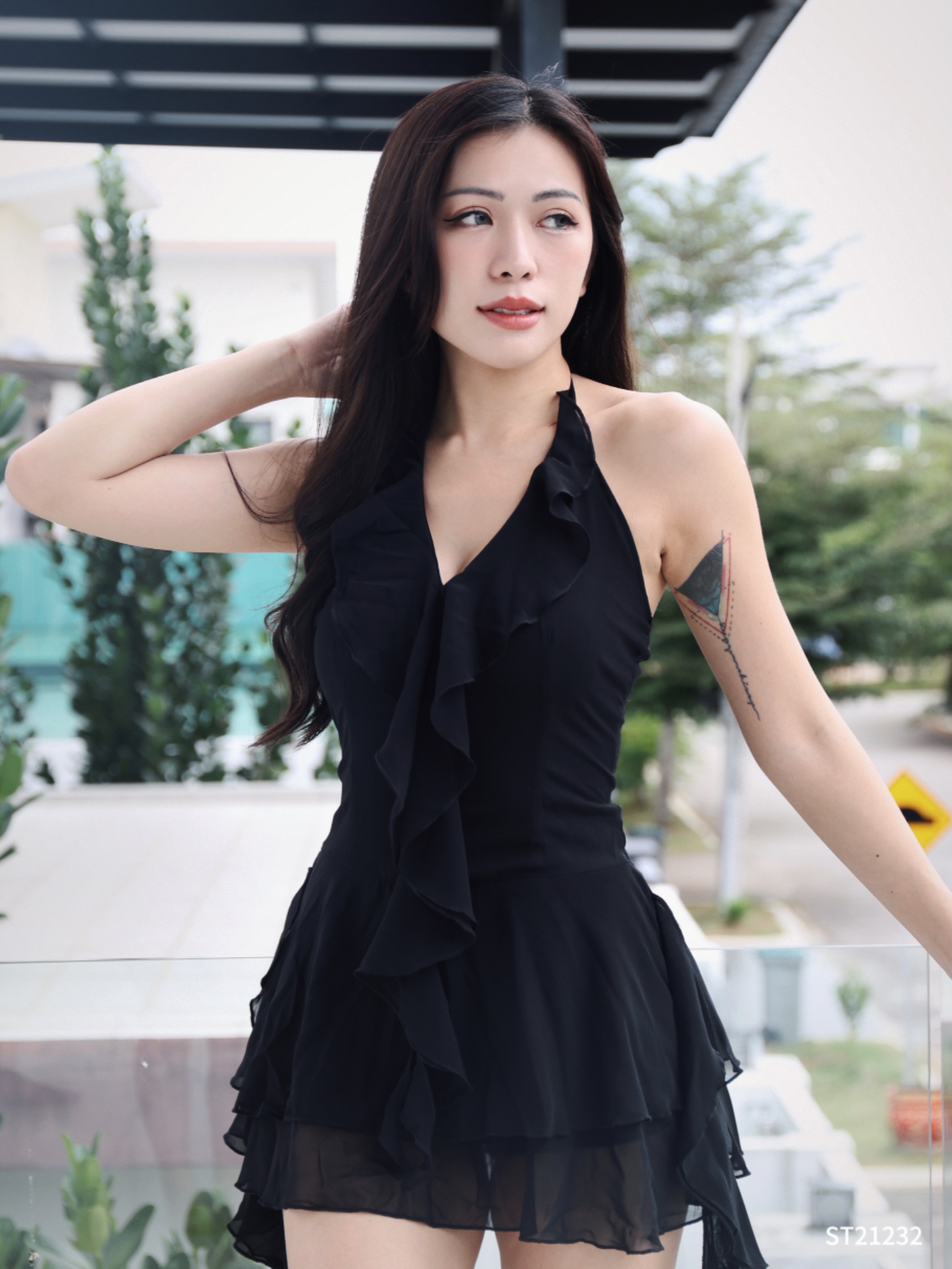 【LBP独家】辣妹气质挂脖连身裤裙 (ST21232)-La'Belle Fashion Boutique Sdn Bhd