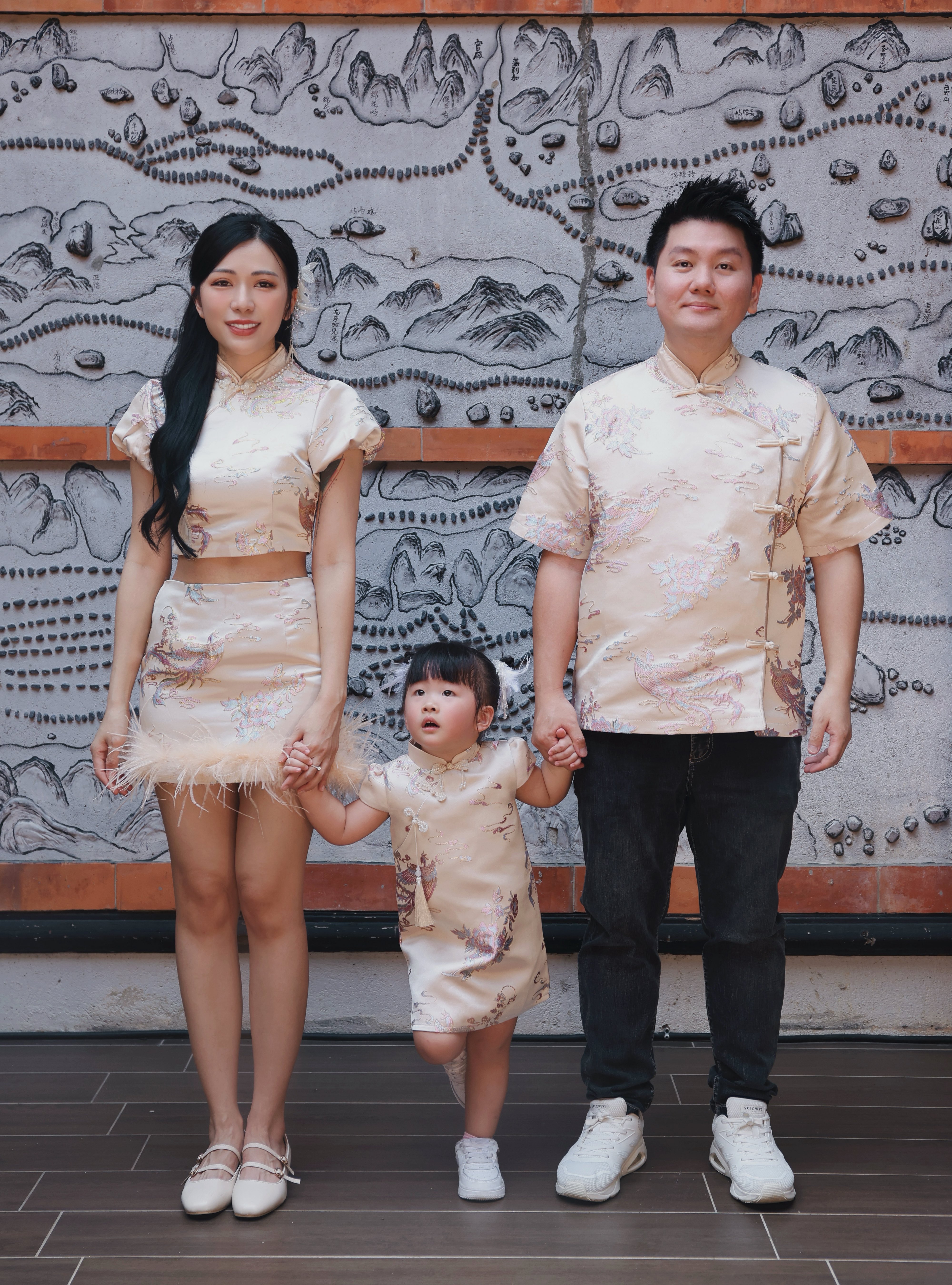 【LBP亲子系列-妈妈款】独特改良版毛边设计高腰裤裙 (ST21525)