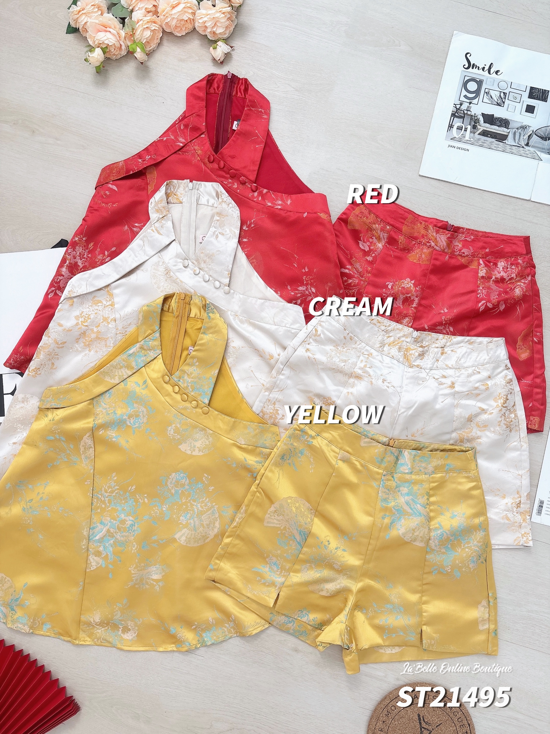 时尚设计感旗袍两件套 (ST21495)