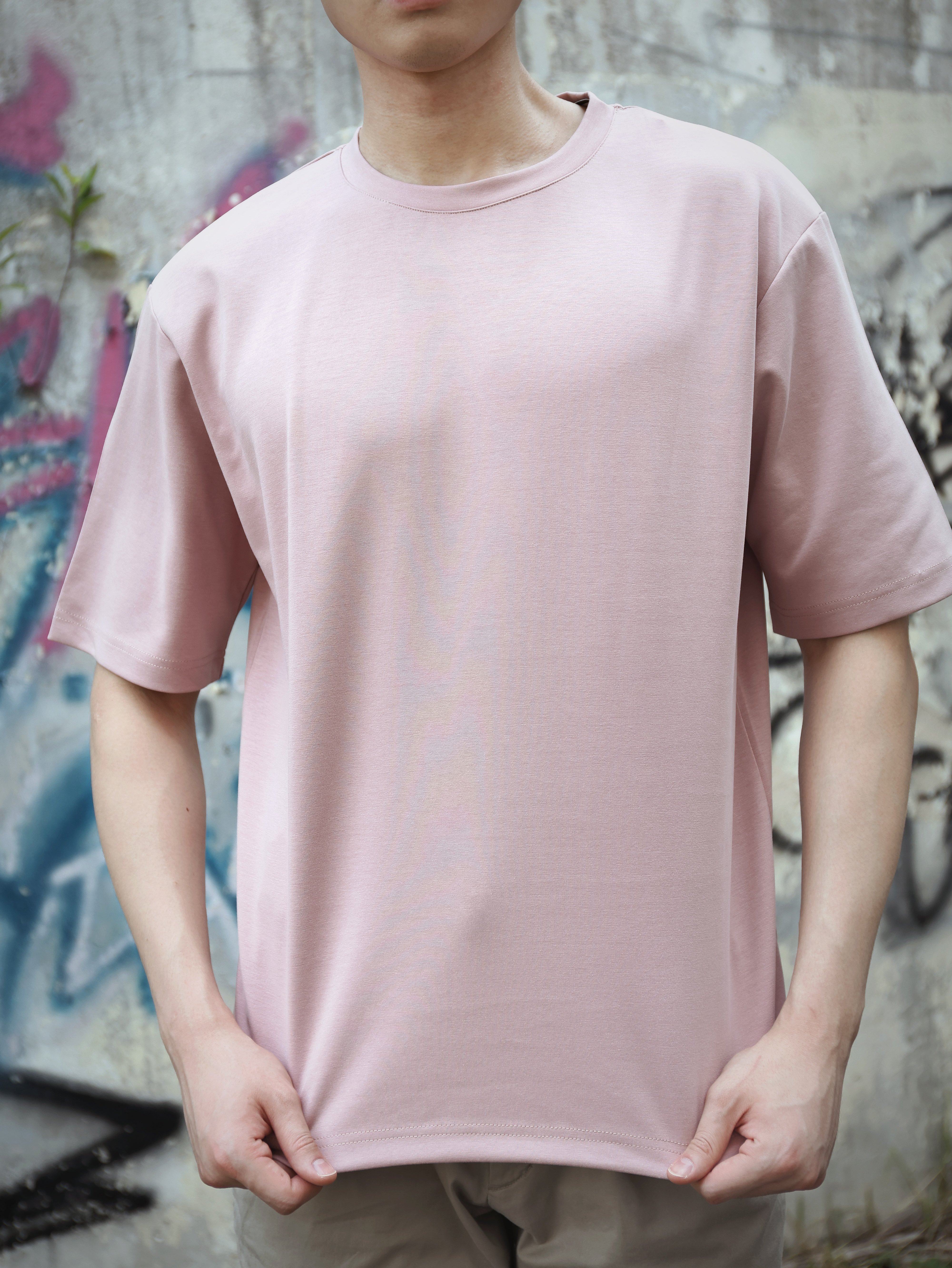 【STICKMEN】舒适圆领宽松OverSize上衣（SM100101 PINK）