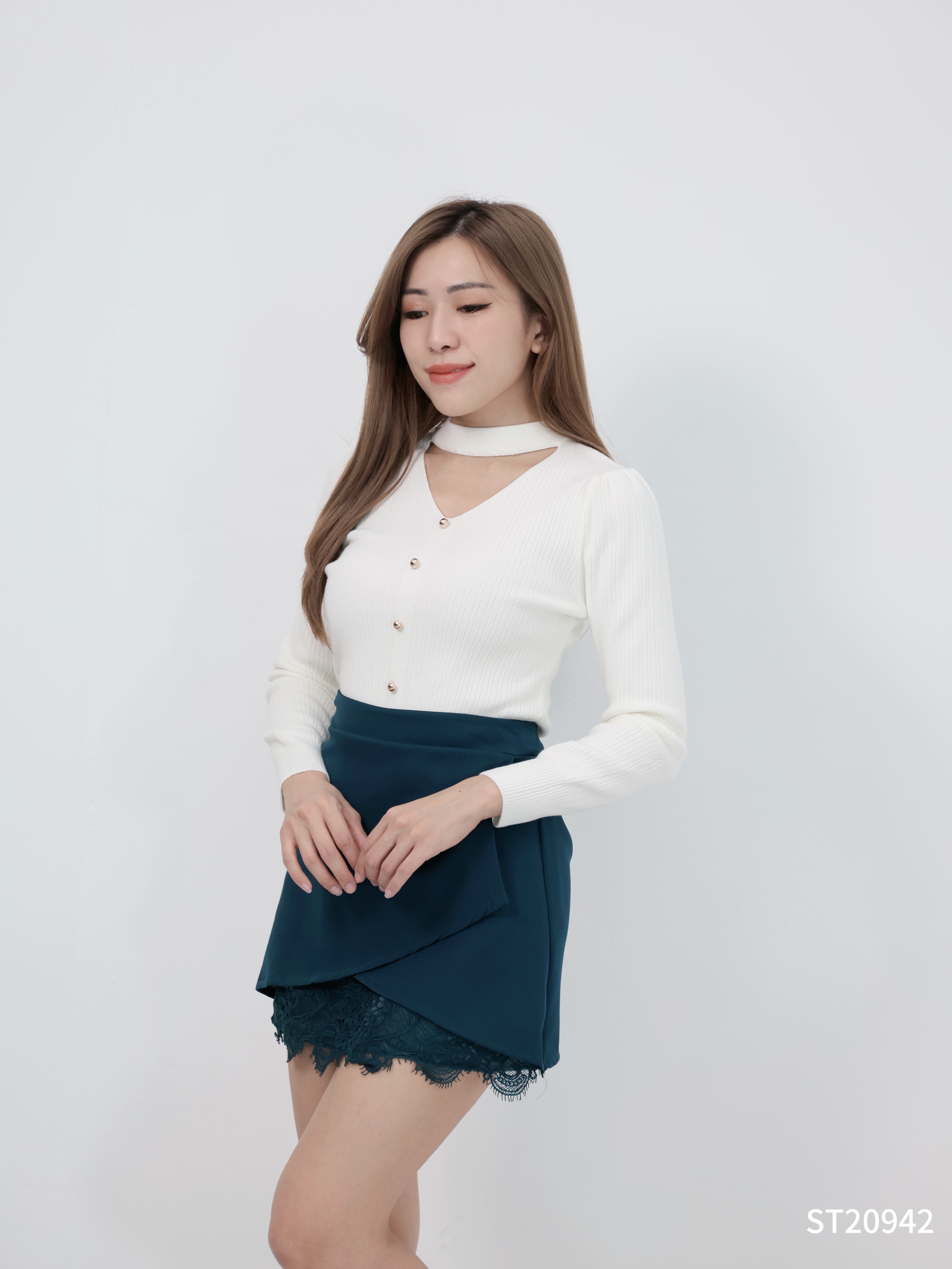 【LBP独家】复古A字不规则裤裙 (ST20942)