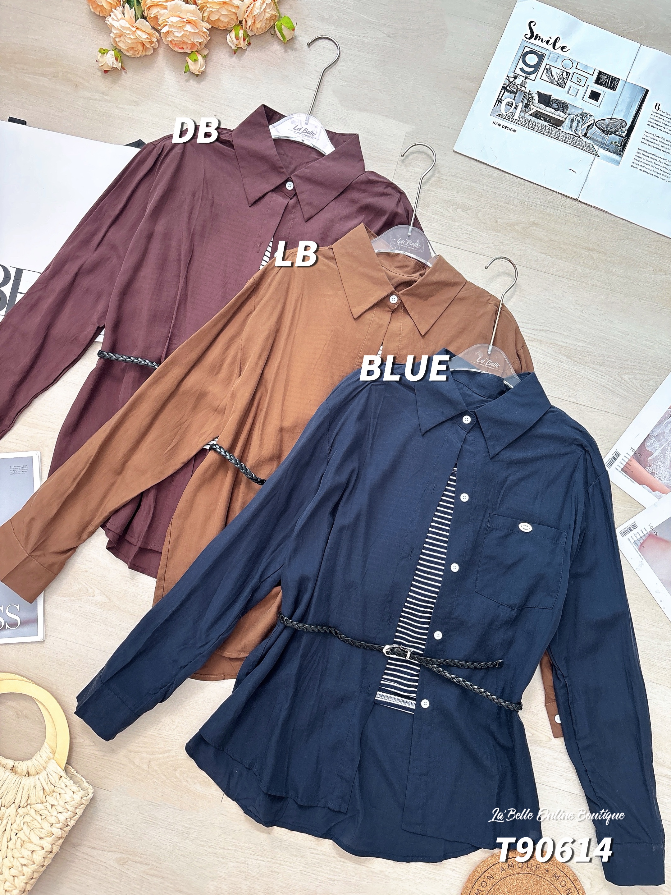 韩系撞色两件套 (T90614)