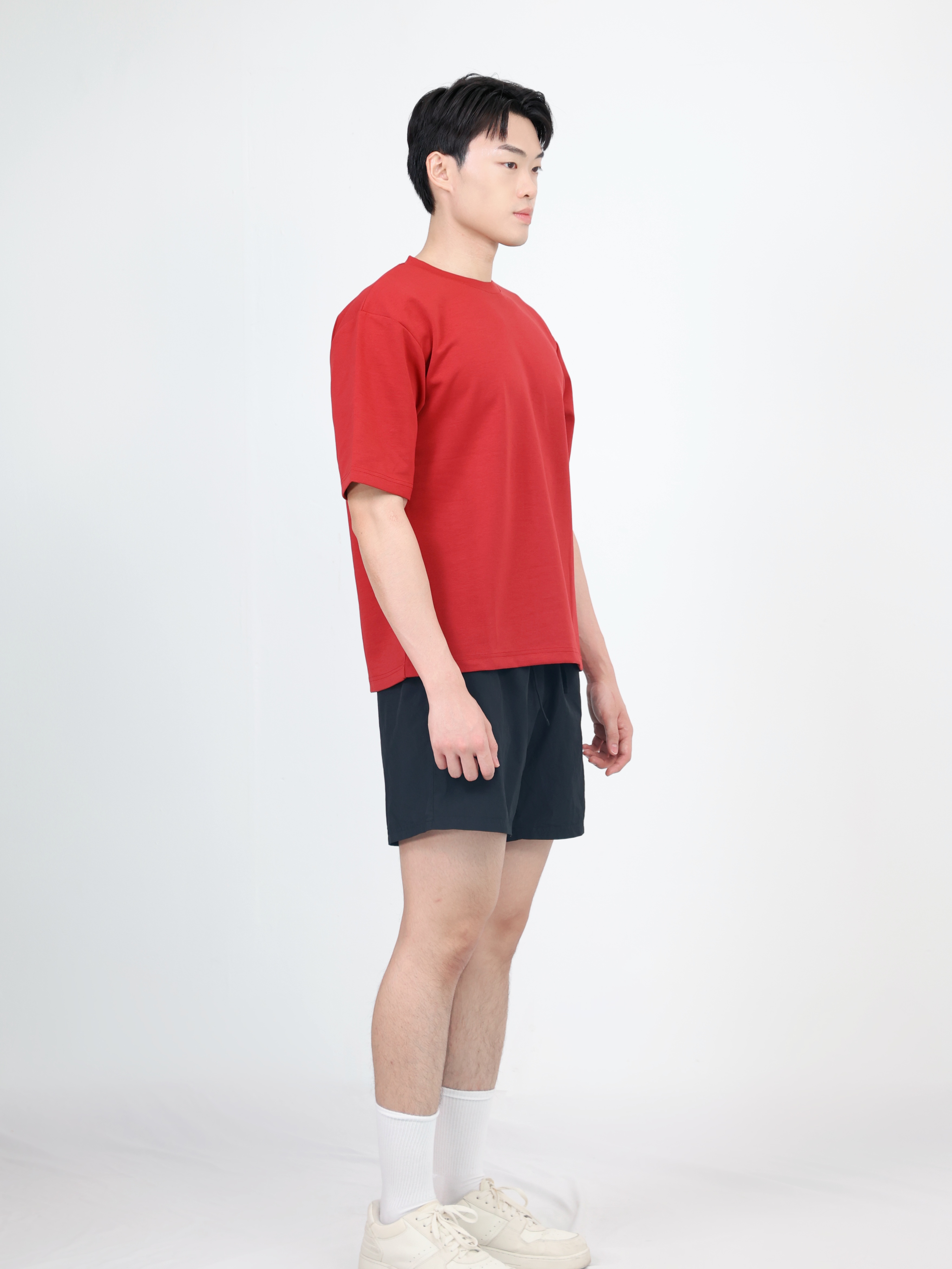 【STICKMEN】舒适圆领宽松OverSize上衣（SM100101 RED）