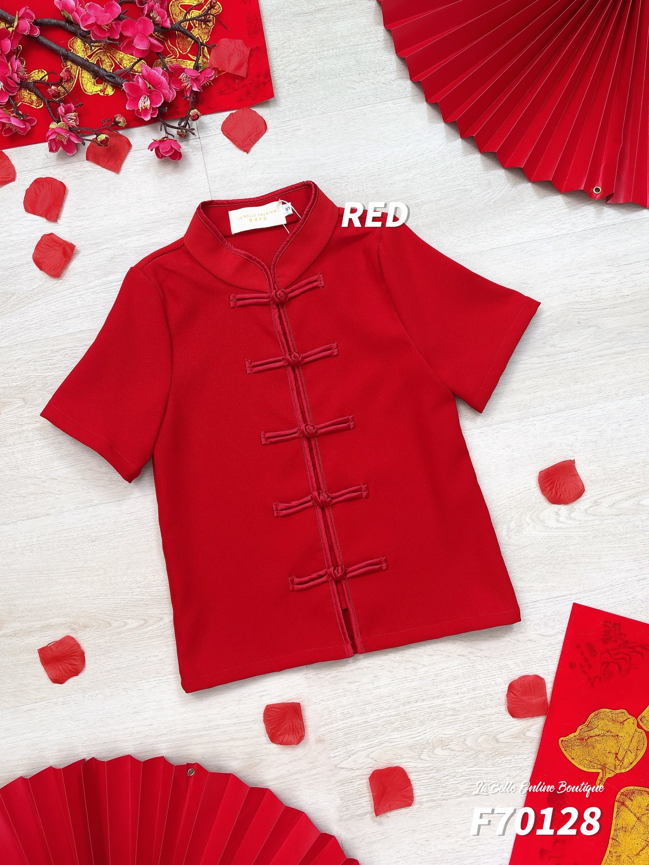 【LBP亲子系列-红运当头】复古中式立领盘扣唐装上衣 / 外套【男童款】(F70128)-La'Belle Fashion Boutique Sdn Bhd