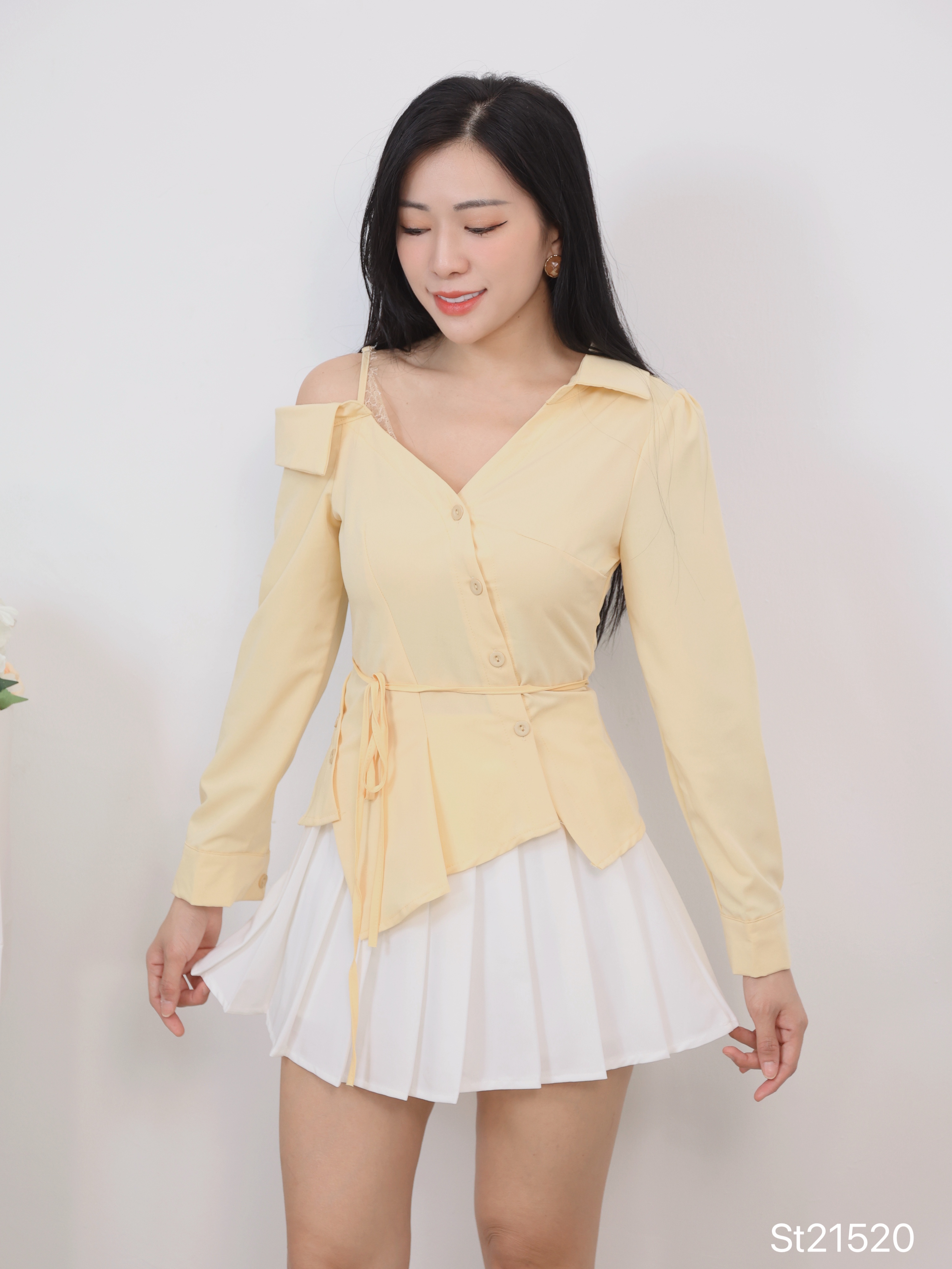 韩系撞色两件套 (ST21520)