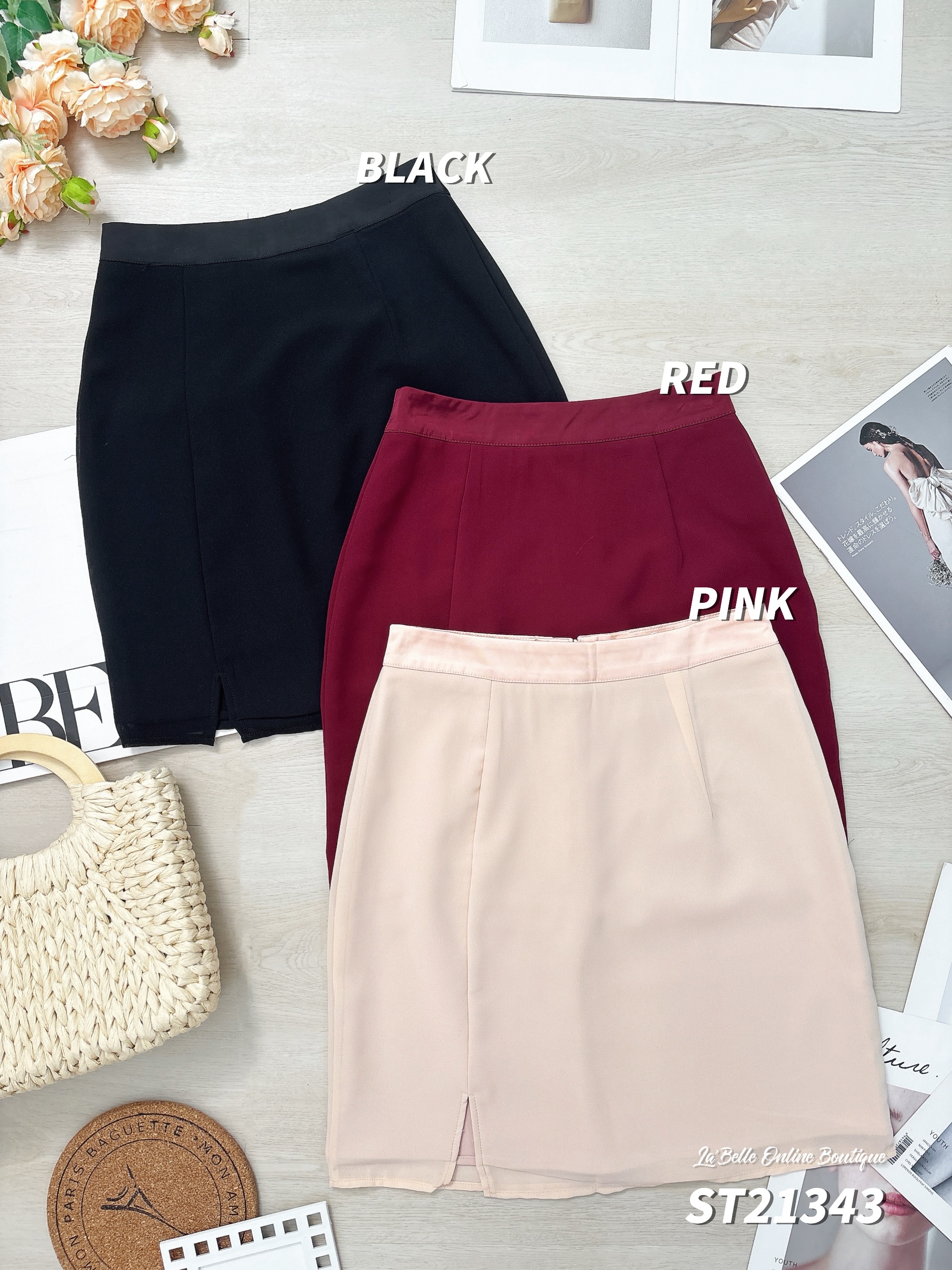 【LBP独家】百搭显瘦包臀高腰裙 (ST21343)-La'Belle Fashion Boutique Sdn Bhd