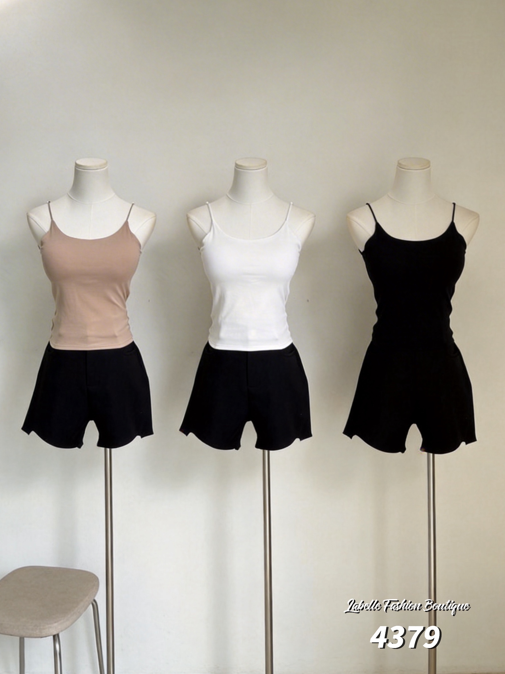 绝美后背V领蕾丝花边吊带内搭  (4379)