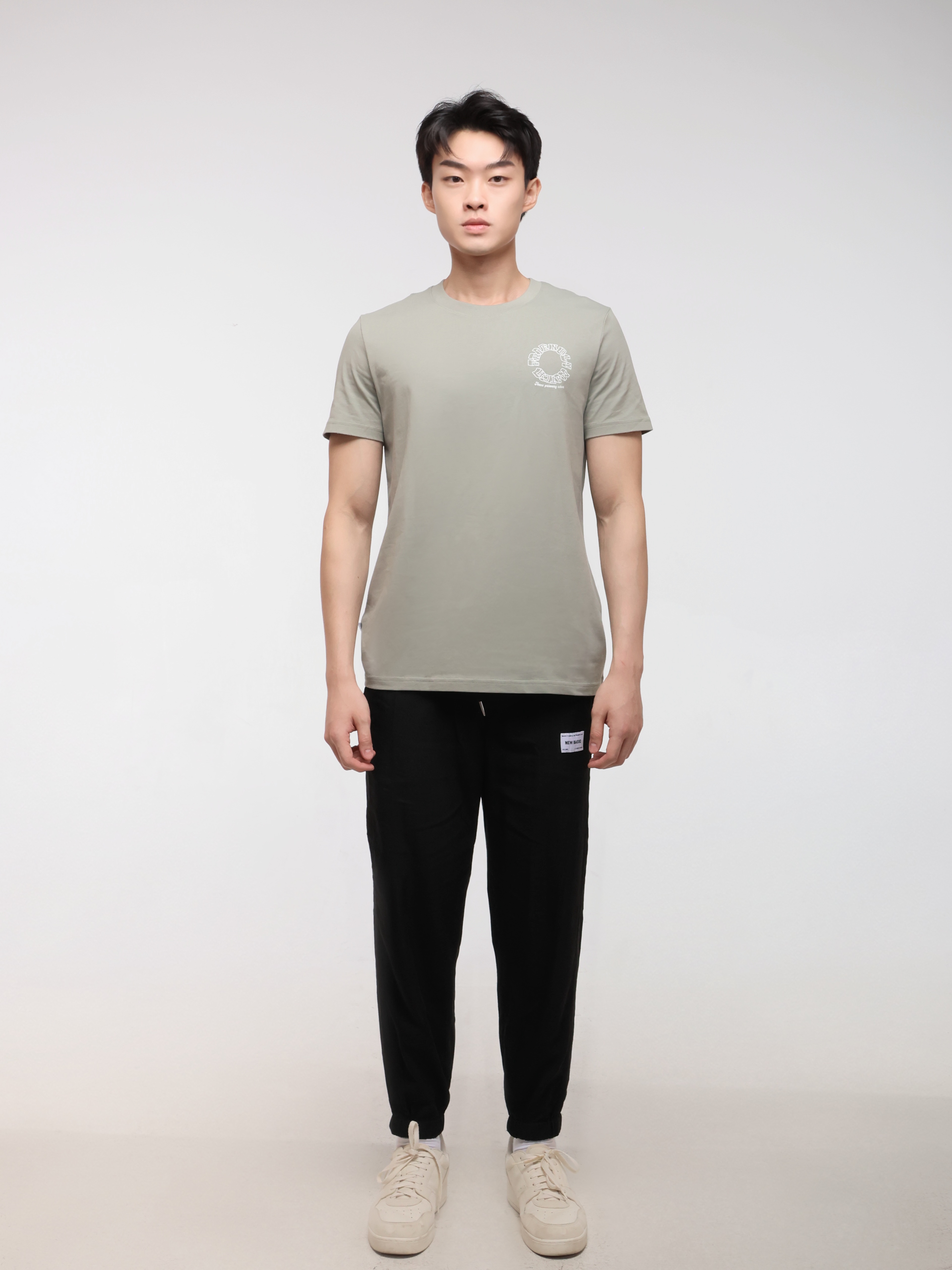 Regular Men's T-Shirt with "FRIENDLY MATCH" Logo Print  (YS30118)