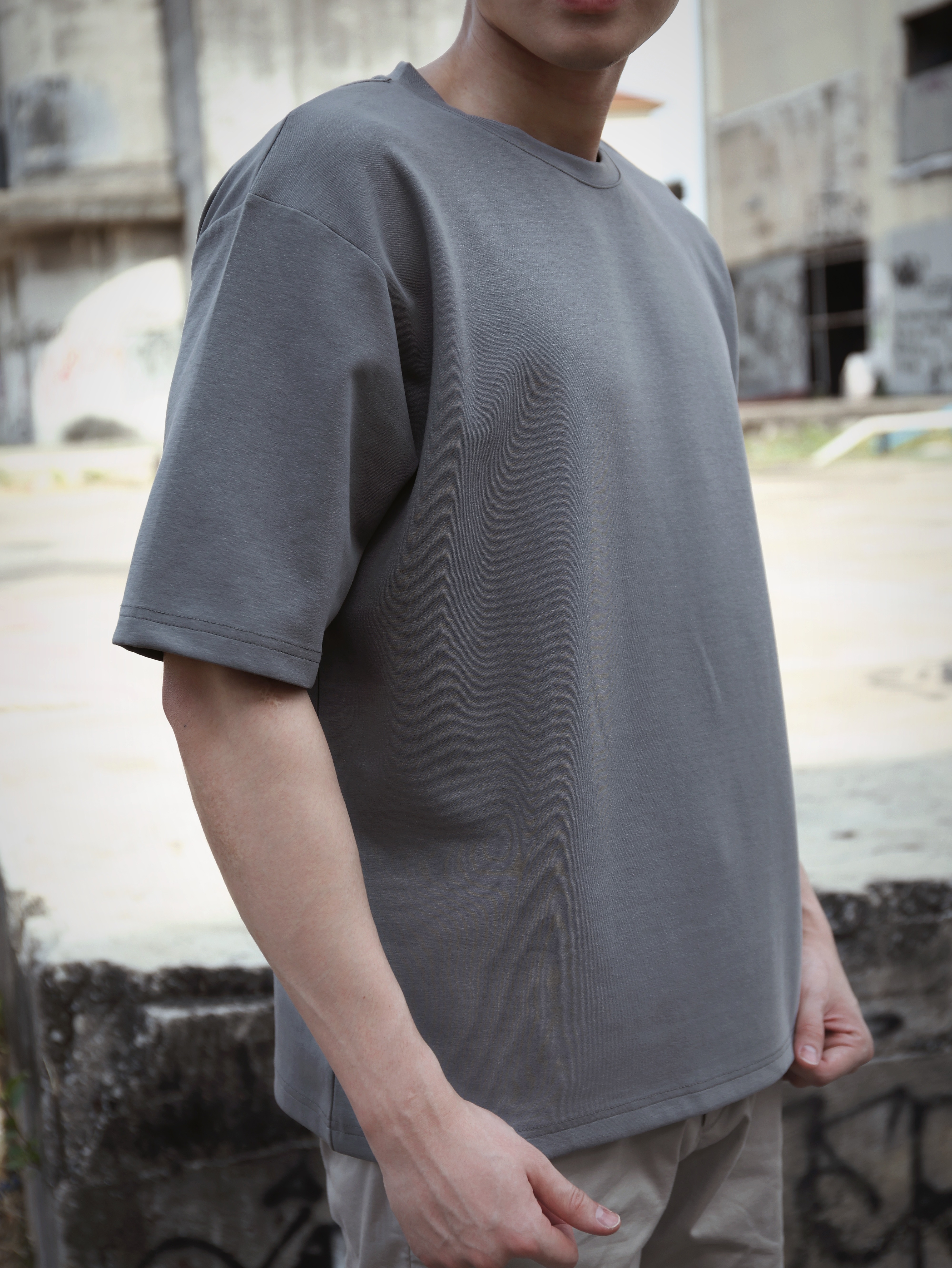【STICKMEN】舒适圆领宽松OverSize上衣（SM100101 GREY）