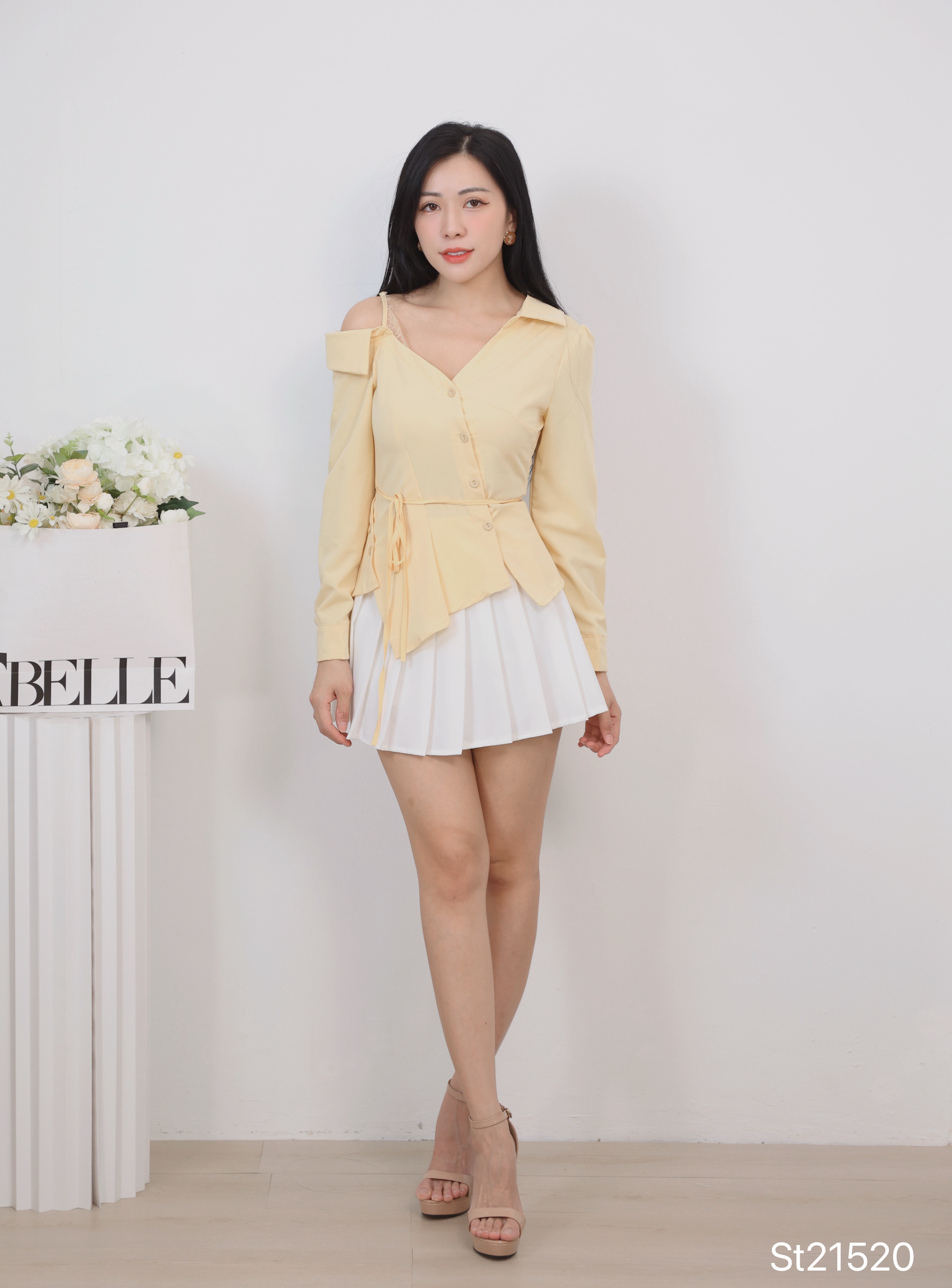 韩系撞色两件套 (ST21520)