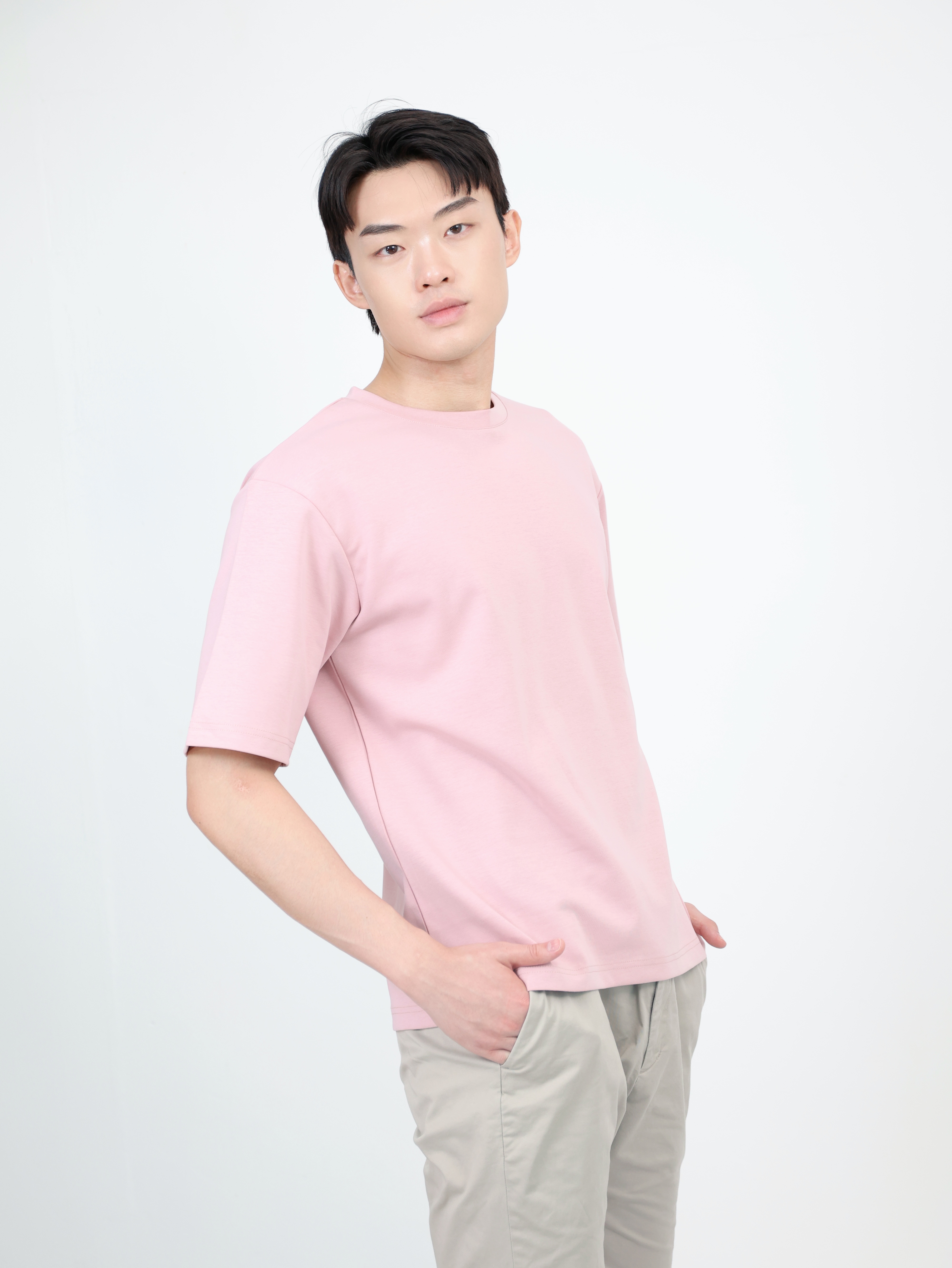 【STICKMEN】舒适圆领宽松OverSize上衣（SM100101 PINK）