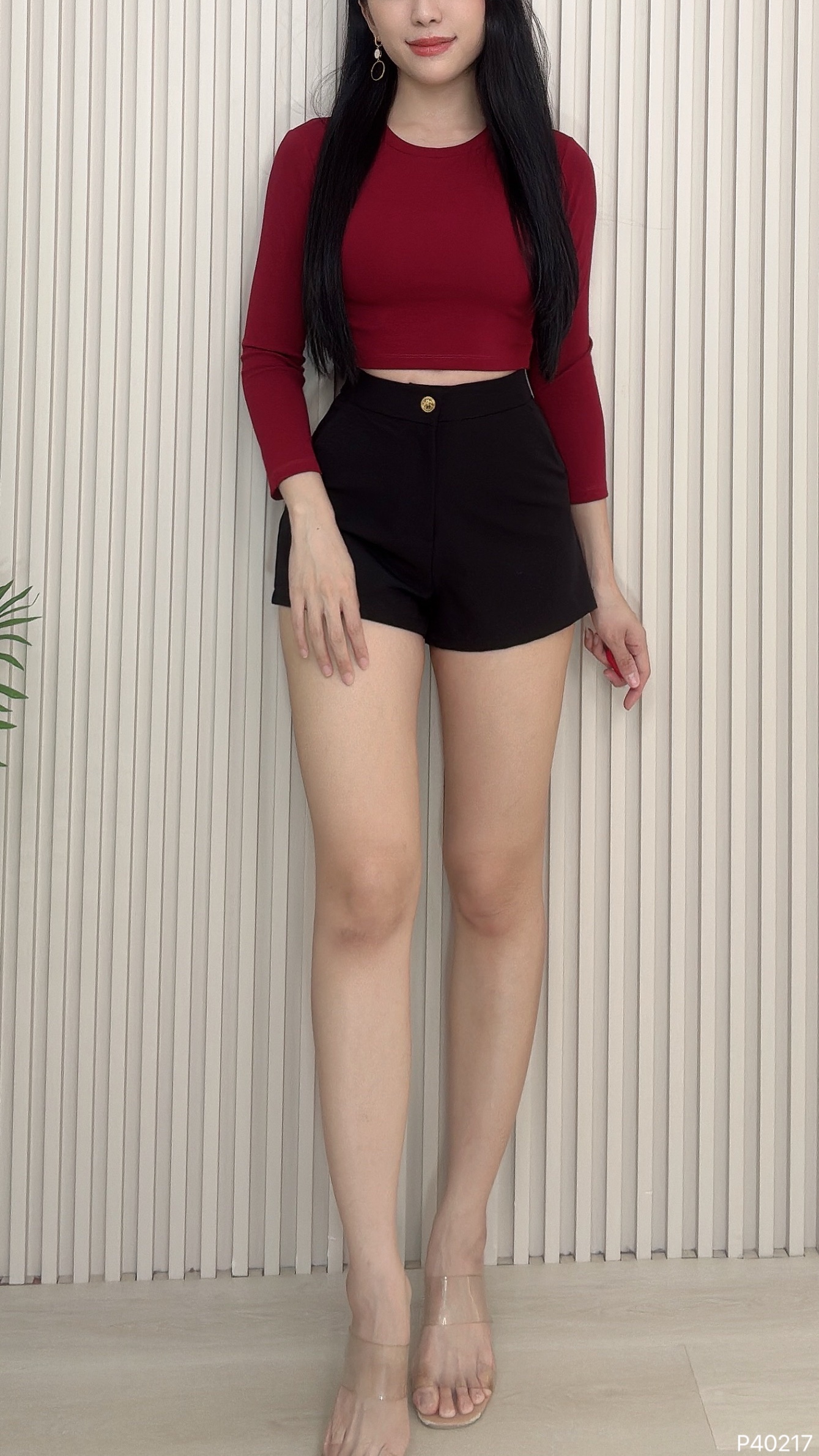 【LBP独家】精致百搭A字阔腿高腰短裤 (P40217)