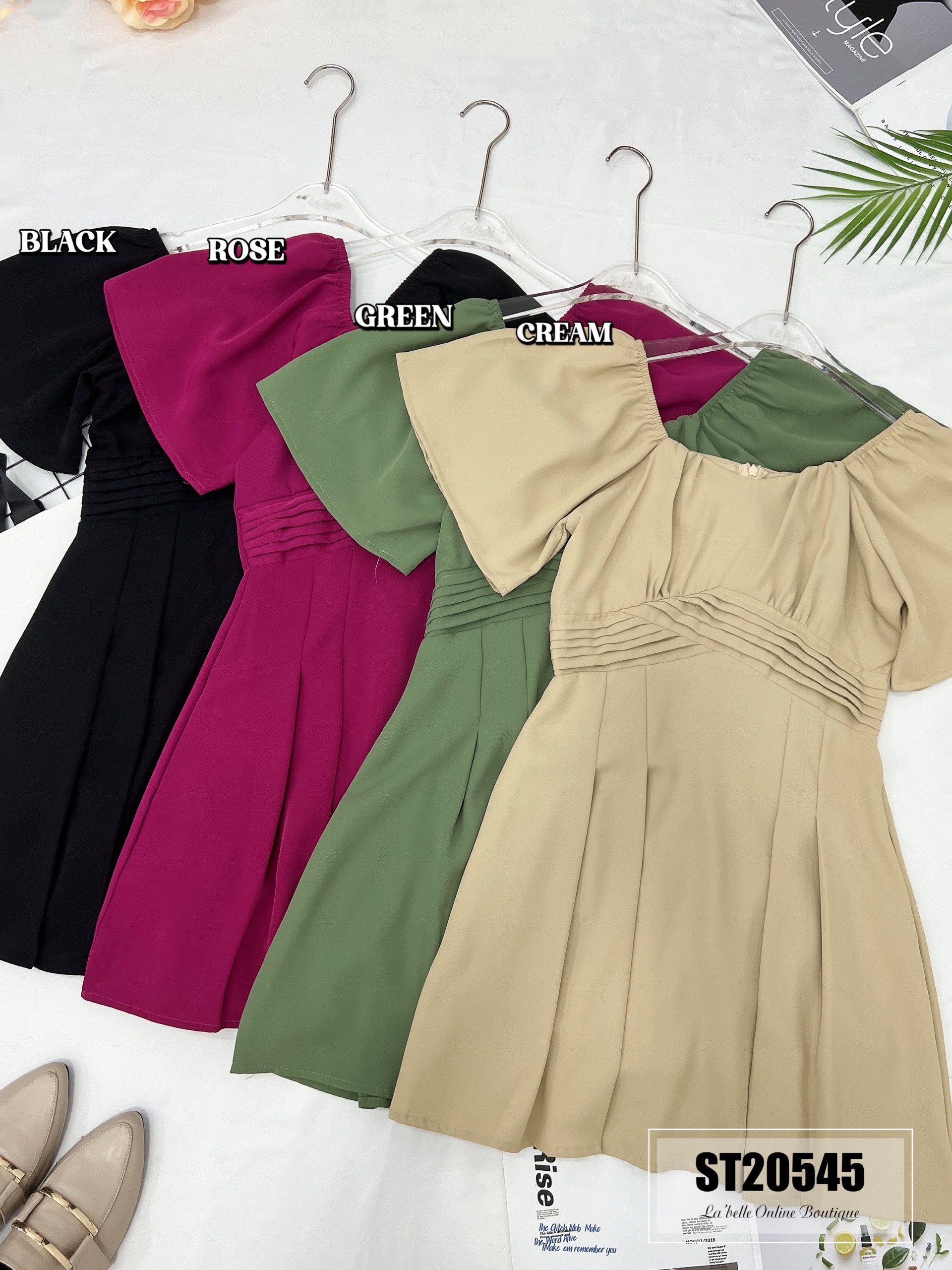 【LBP独家】法式绝美百褶设计连身裤裙（ST20545）