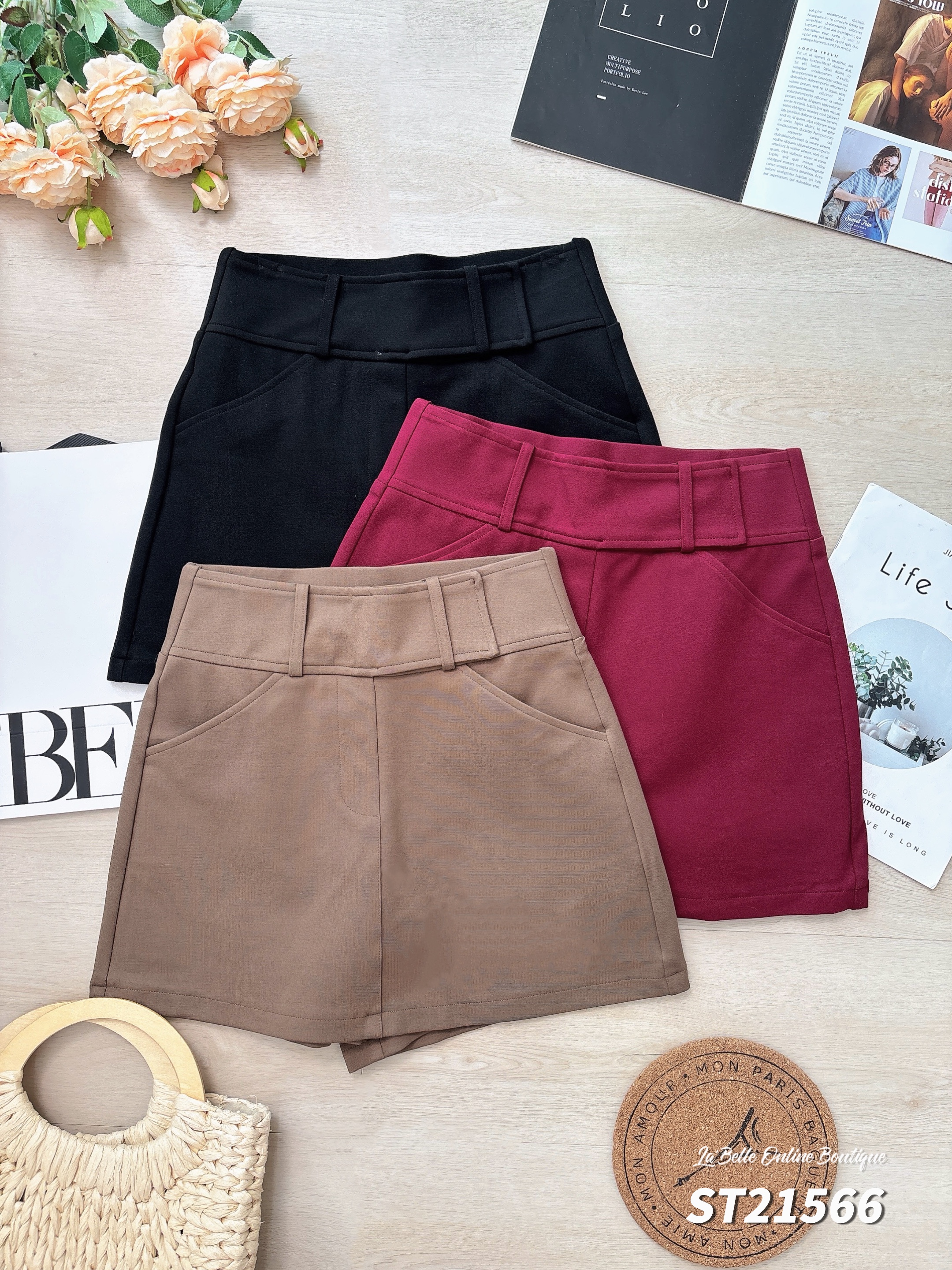 【LBP独家】高级感显瘦A字包臀高腰裤裙 (ST21566)