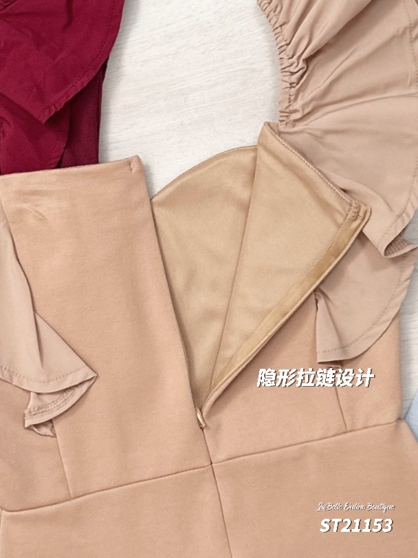 【LBP独家】性感爱心领收腰设计包臀连身裙 (ST21153) - 特价-La'Belle Fashion Boutique Sdn Bhd