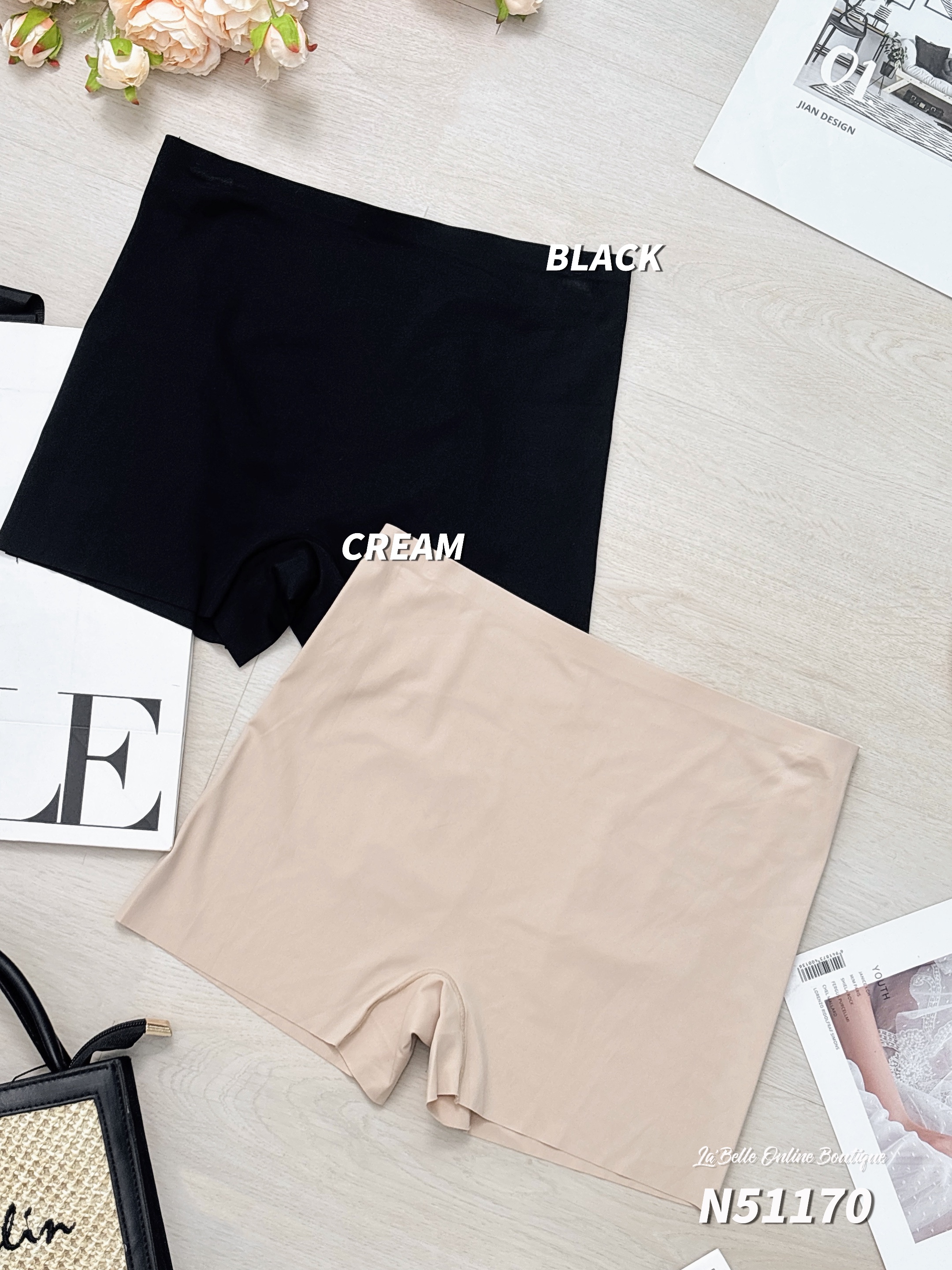 防走光高腰收腹无痕安全裤 (N51170)