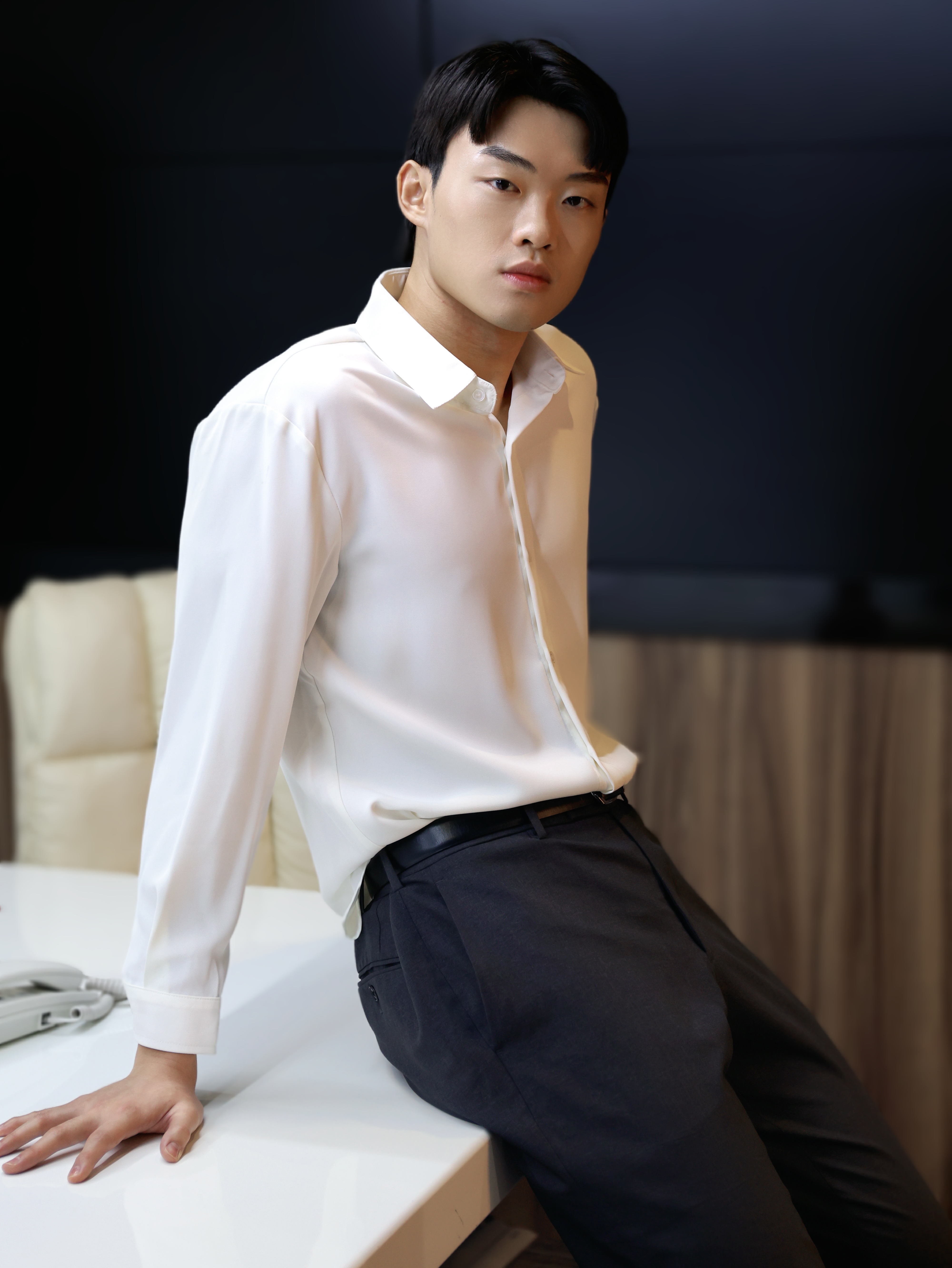 【STICKMEN】Elite 高级感纯色透气长袖上衣 (SM100102 WHITE)-La'Belle Fashion Boutique Sdn Bhd