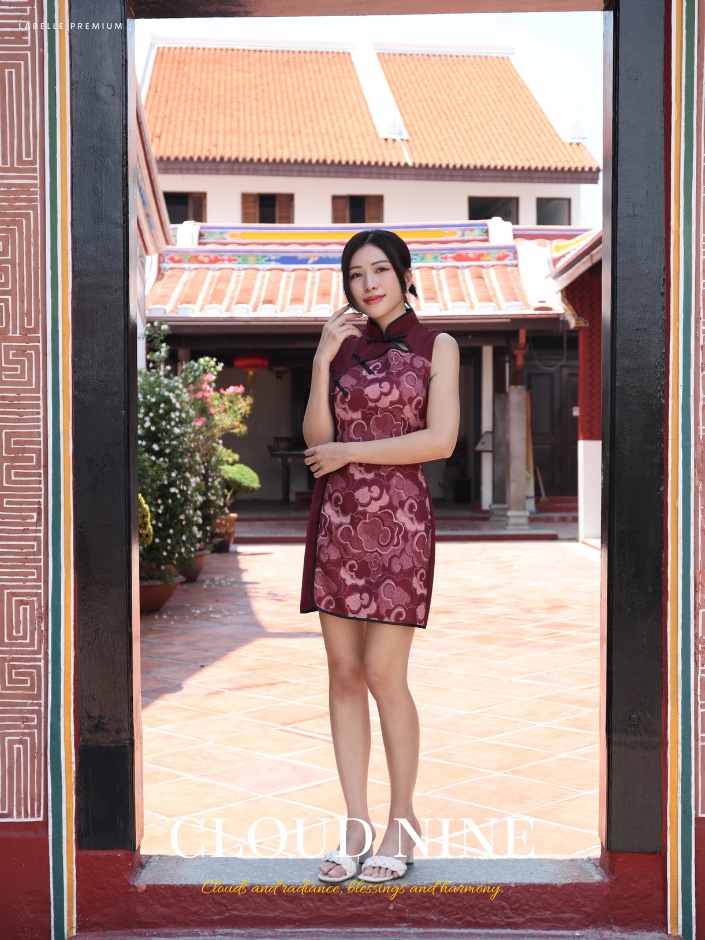 【LBP GXFC 独家新年系列 - 祥云瑞彩】复古经典款无袖立领旗袍连身裙 (ST21092)-La'Belle Fashion Boutique Sdn Bhd