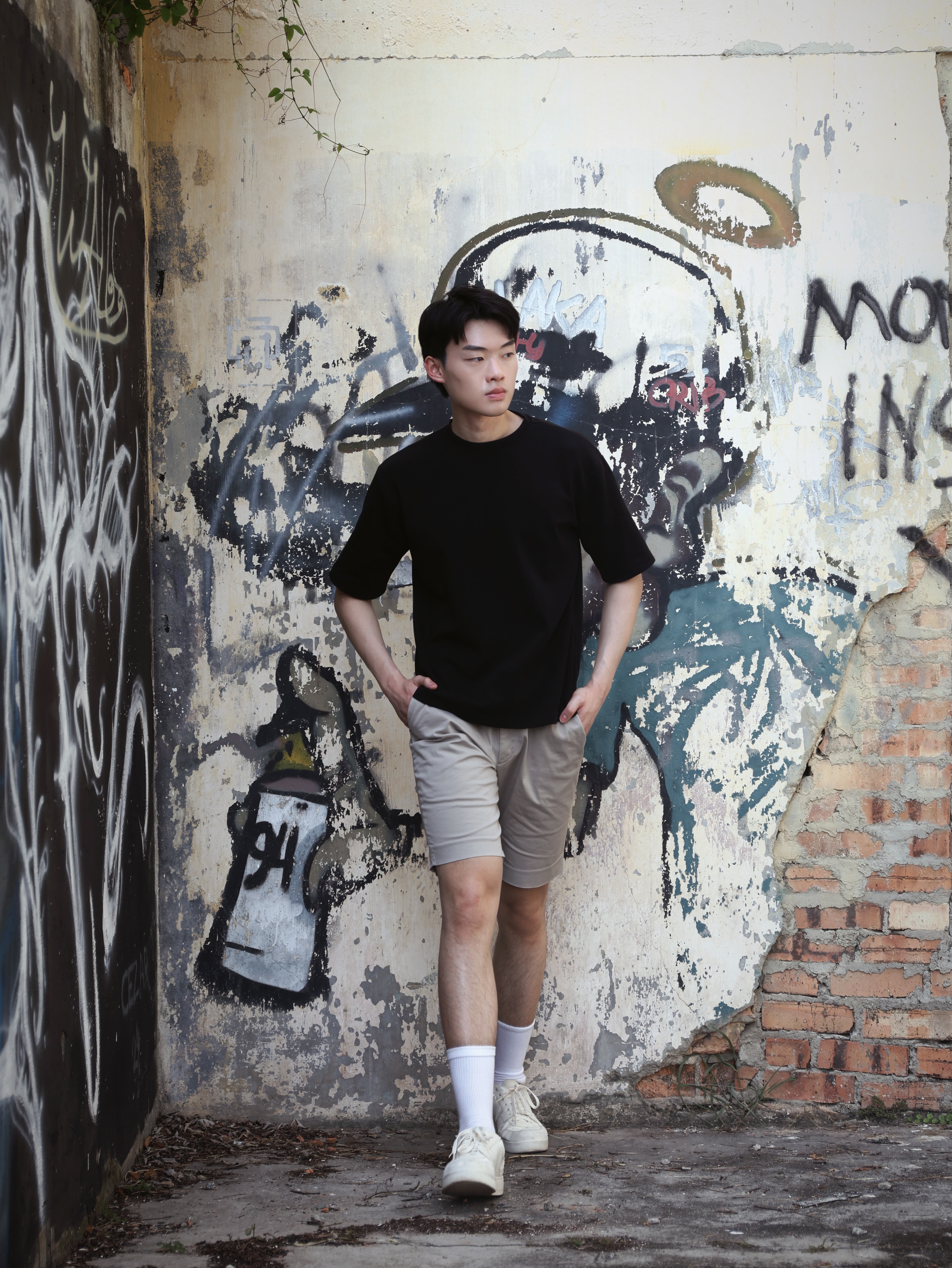 【STICKMEN】舒适圆领宽松OverSize上衣（SM100101 BLACK）