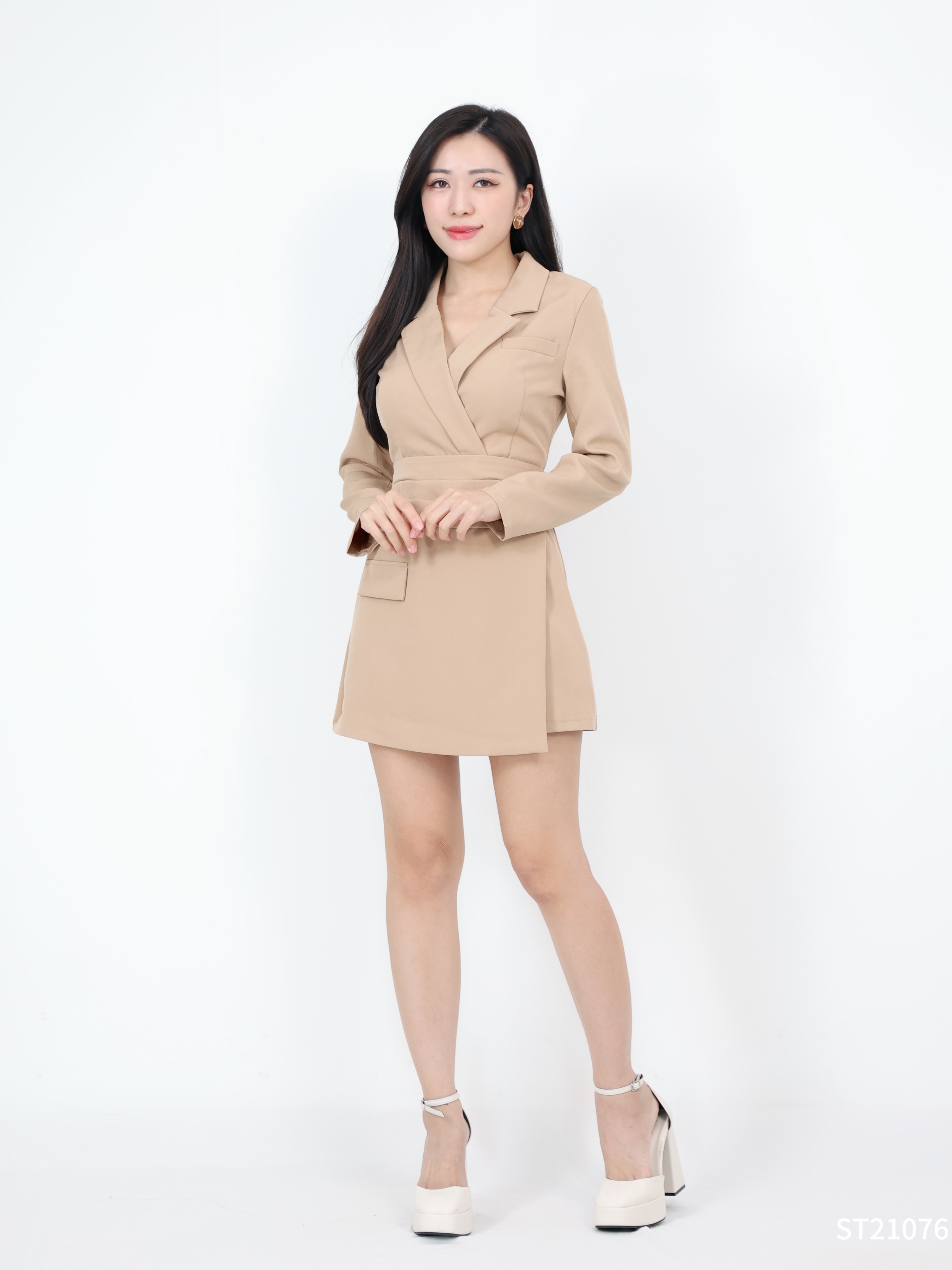 【LBP独家】职场御姐风不规则设计连身裤裙 (ST21076)-La'Belle Fashion Boutique Sdn Bhd