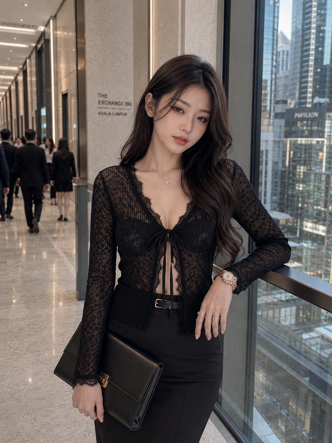 仙气蕾丝花边绑带设计防晒开衫外套 (C82458)