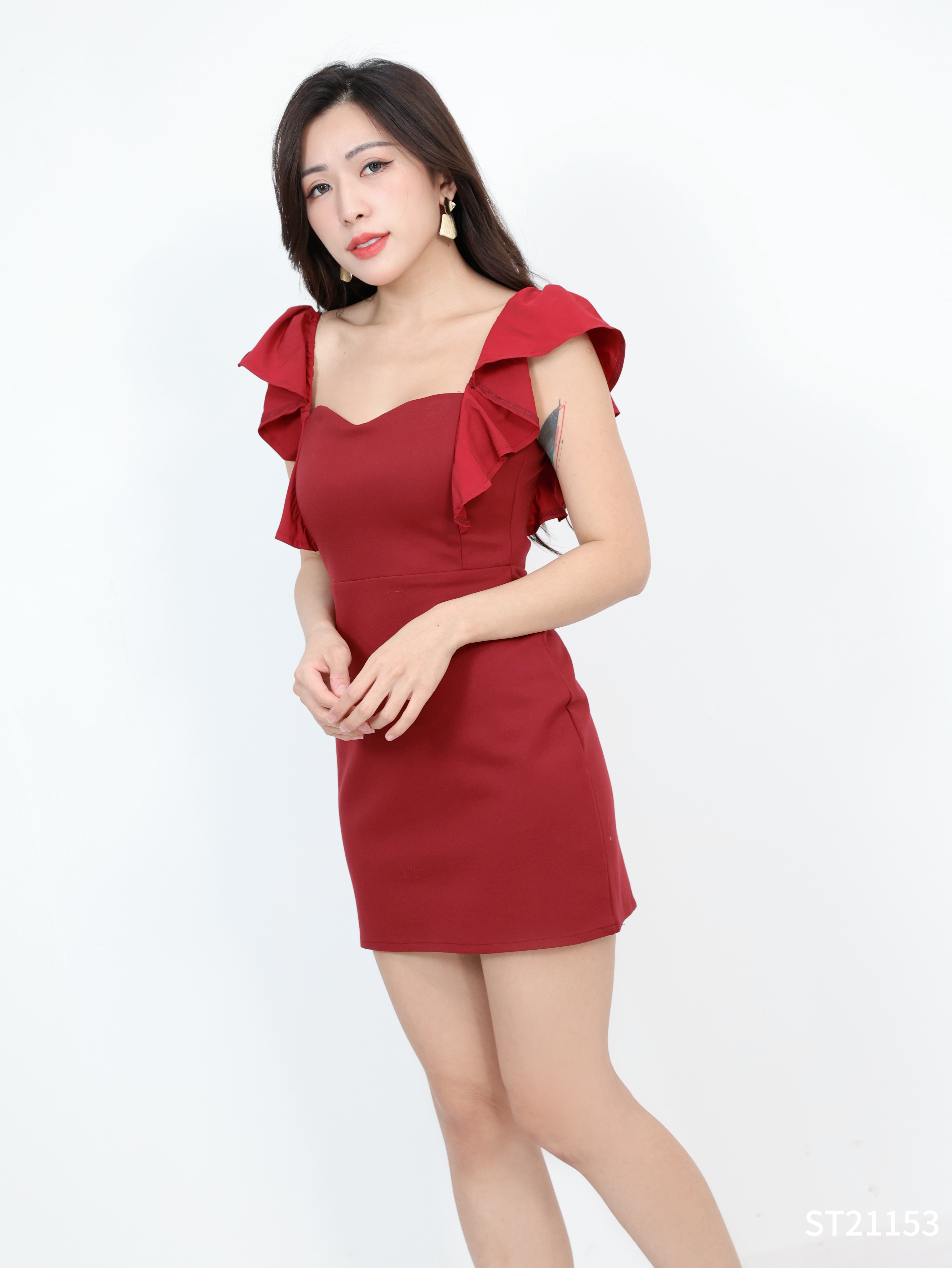 【LBP独家】性感爱心领收腰设计包臀连身裙 (ST21153) - 特价-La'Belle Fashion Boutique Sdn Bhd