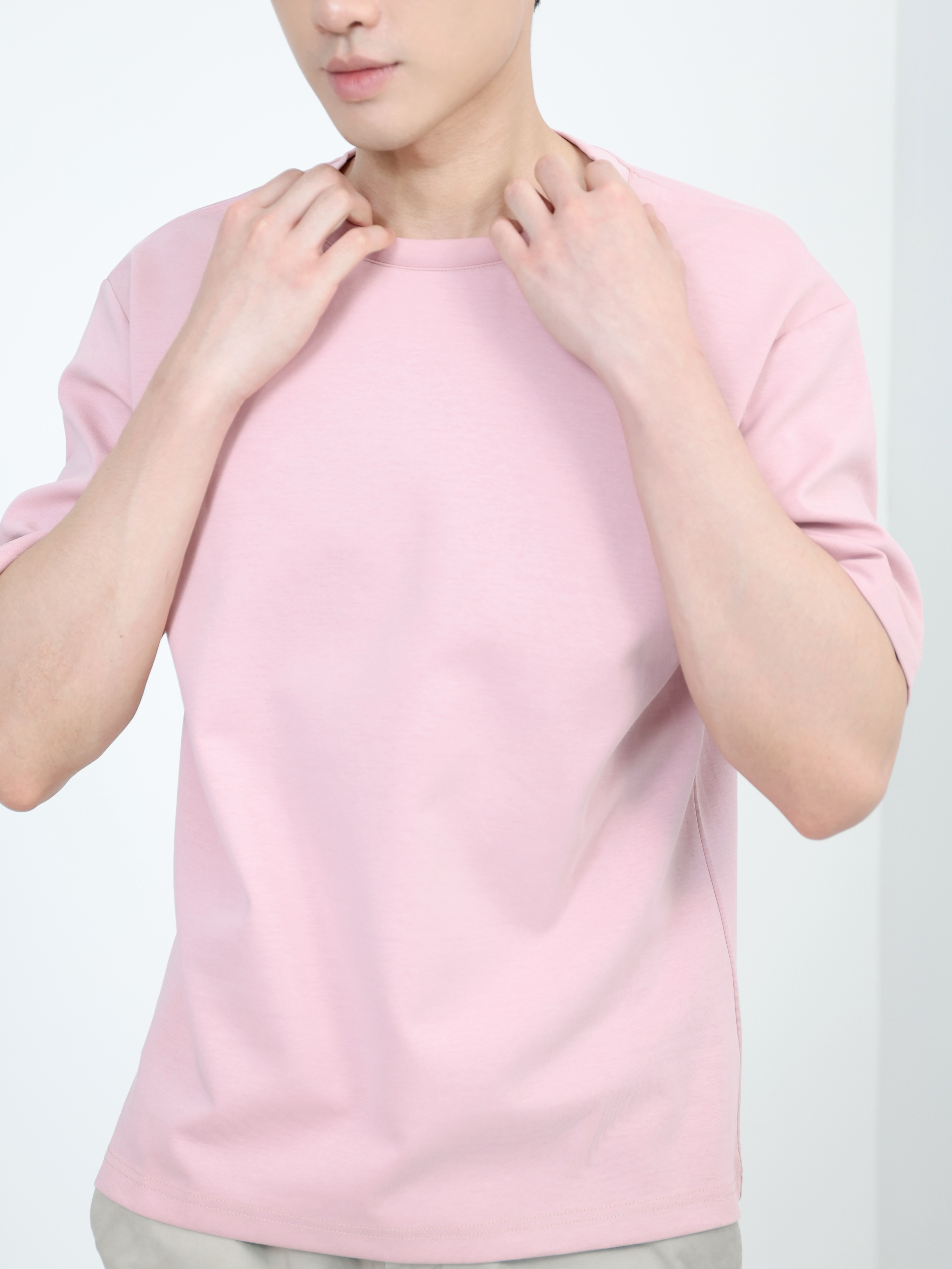 【STICKMEN】舒适圆领宽松OverSize上衣（SM100101 PINK）