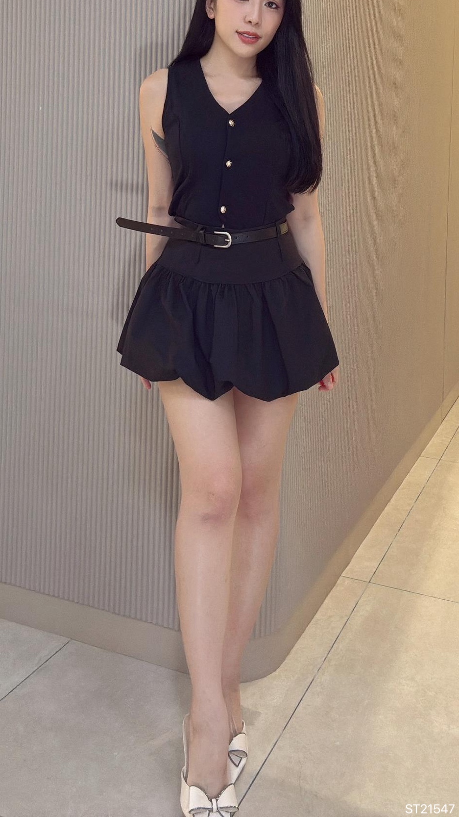 【LBP独家】减龄花苞设计高腰蓬蓬裙 (ST21547)