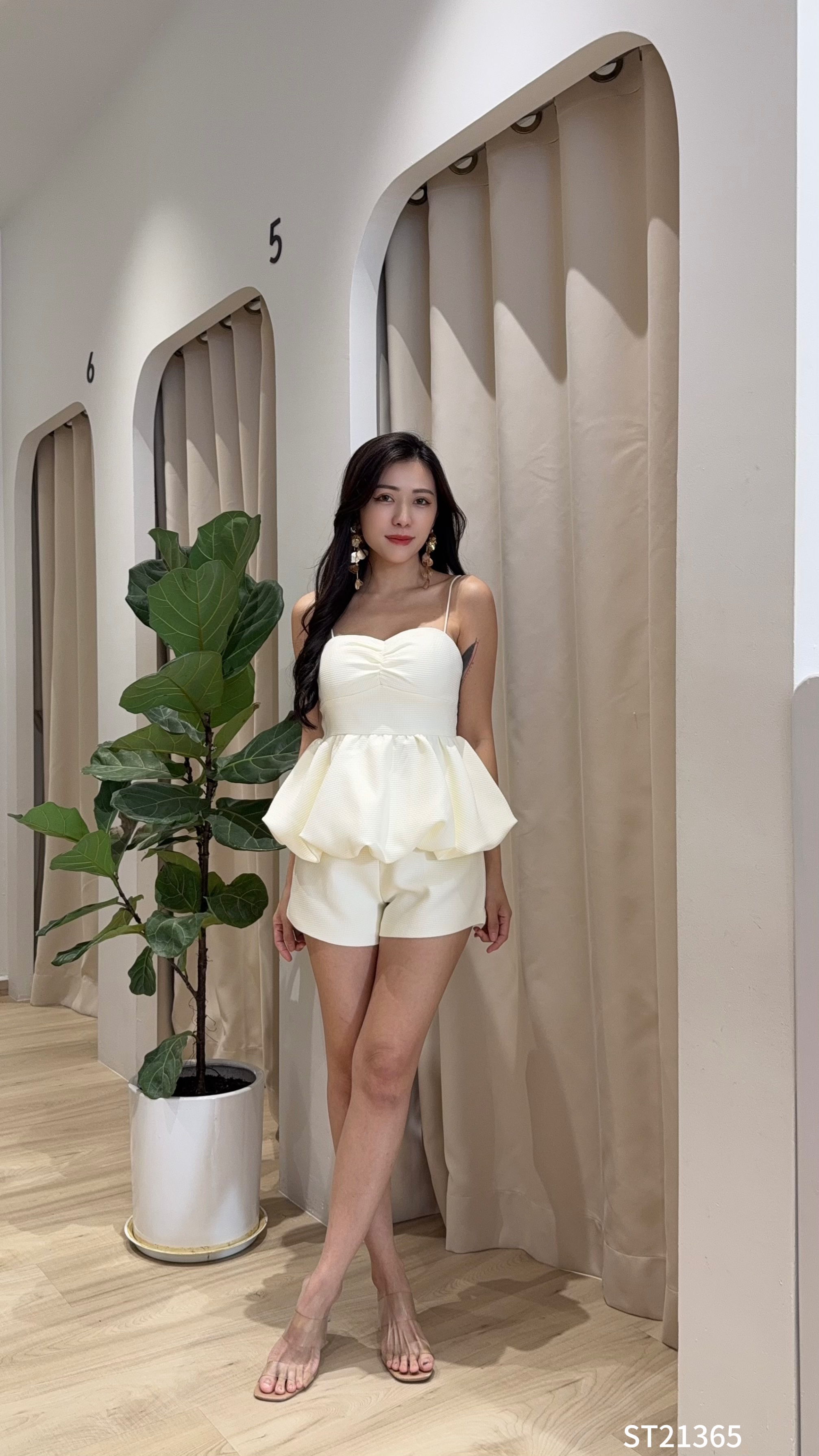 小香风华夫格两件套 (ST21365)