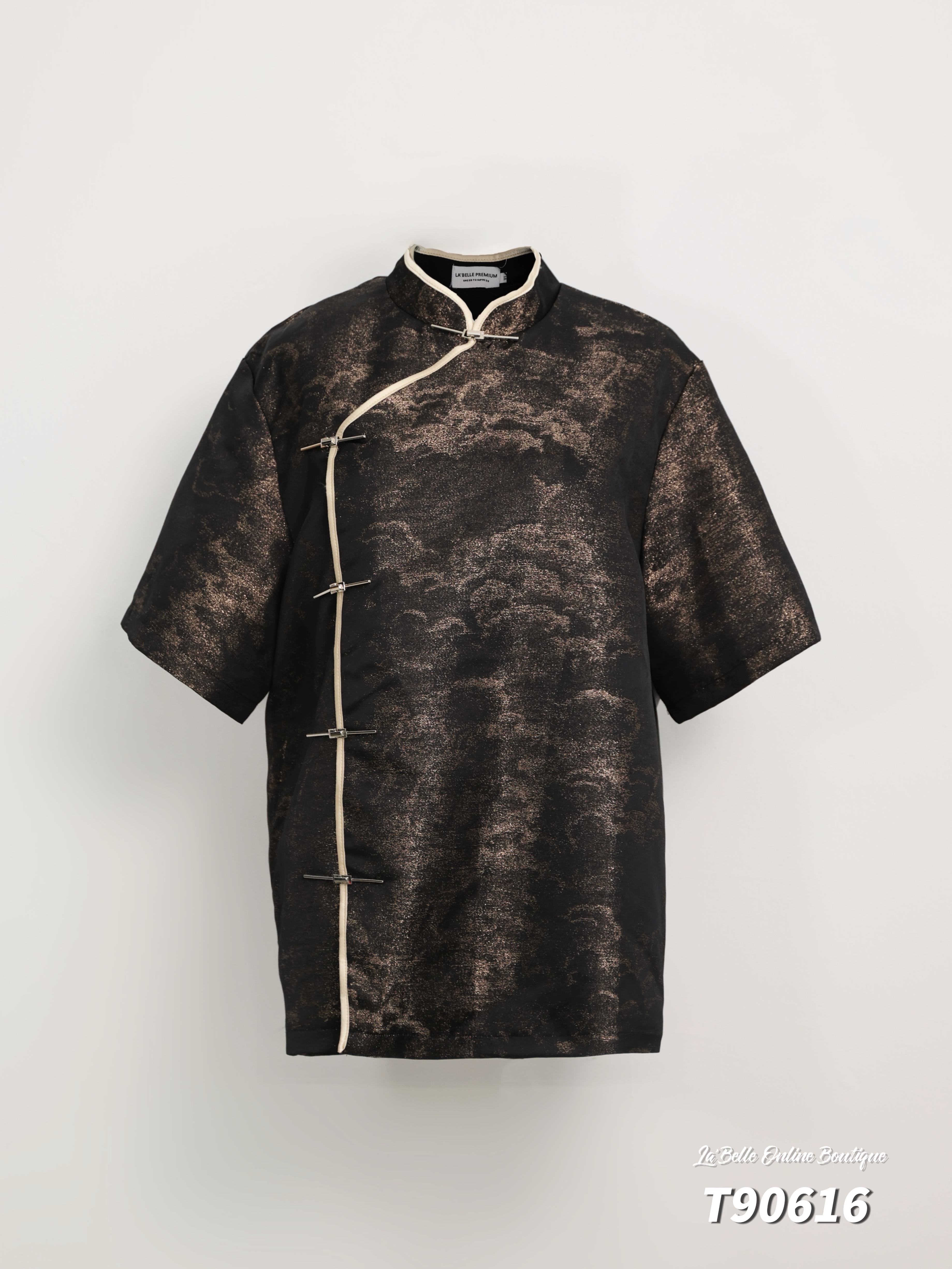 【预购PRE-ORDER】【LBP 独家新年系列】改良版金属盘扣设计星空唐装上衣 (T90616)