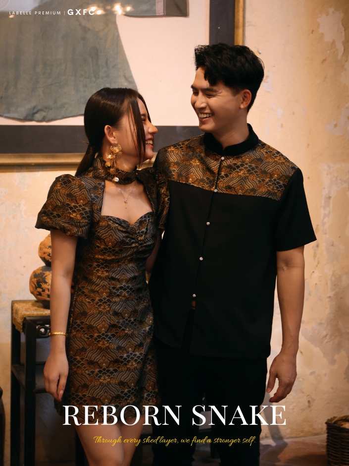 【LBP GXFC 独家新年系列-小龙蜕鳞】高端褶皱设计云海岸纹旗袍 (ST21191)-La'Belle Fashion Boutique Sdn Bhd