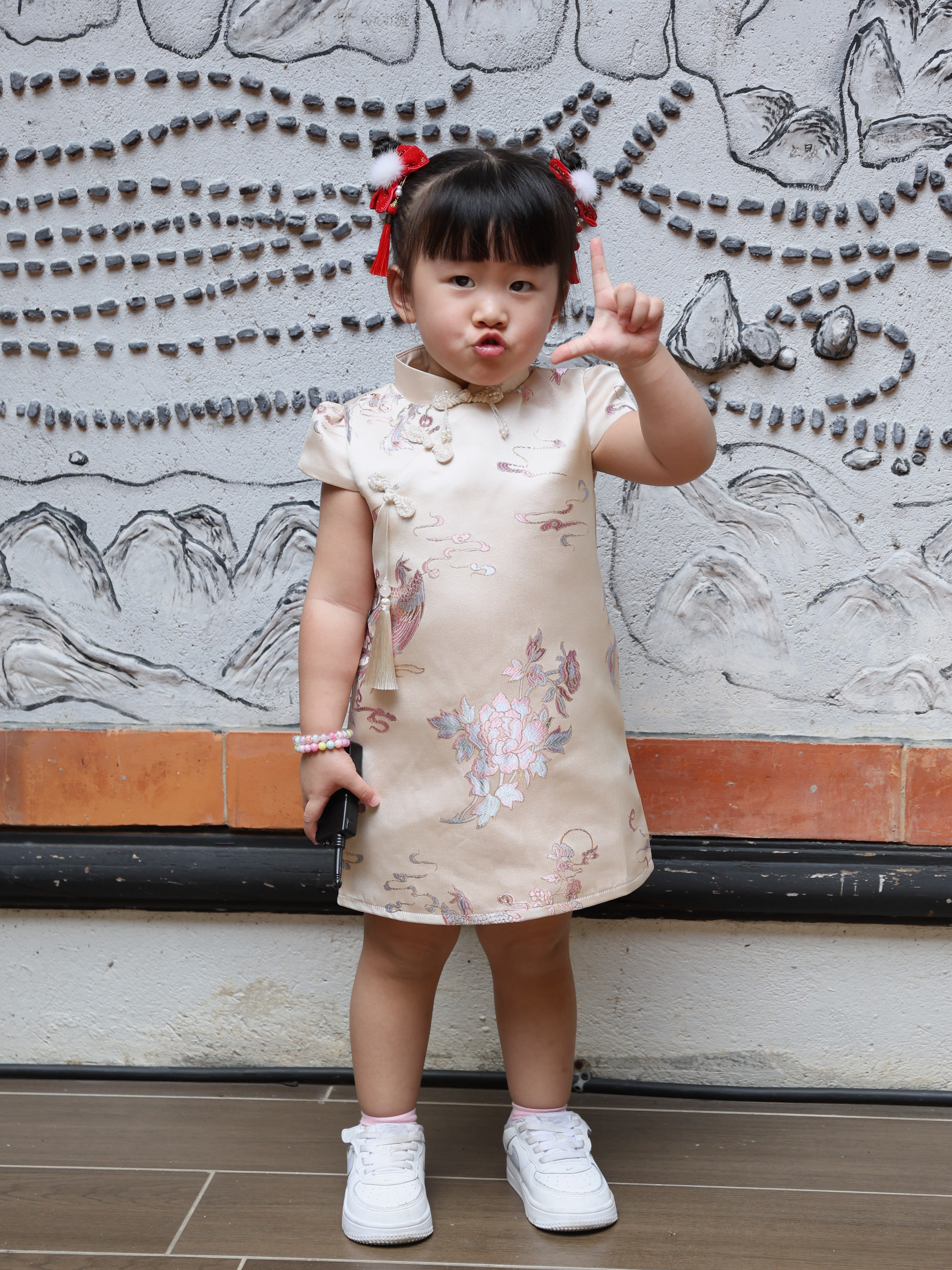 【LBP亲子系列-女童款】独特改良版旗袍 (F70136)