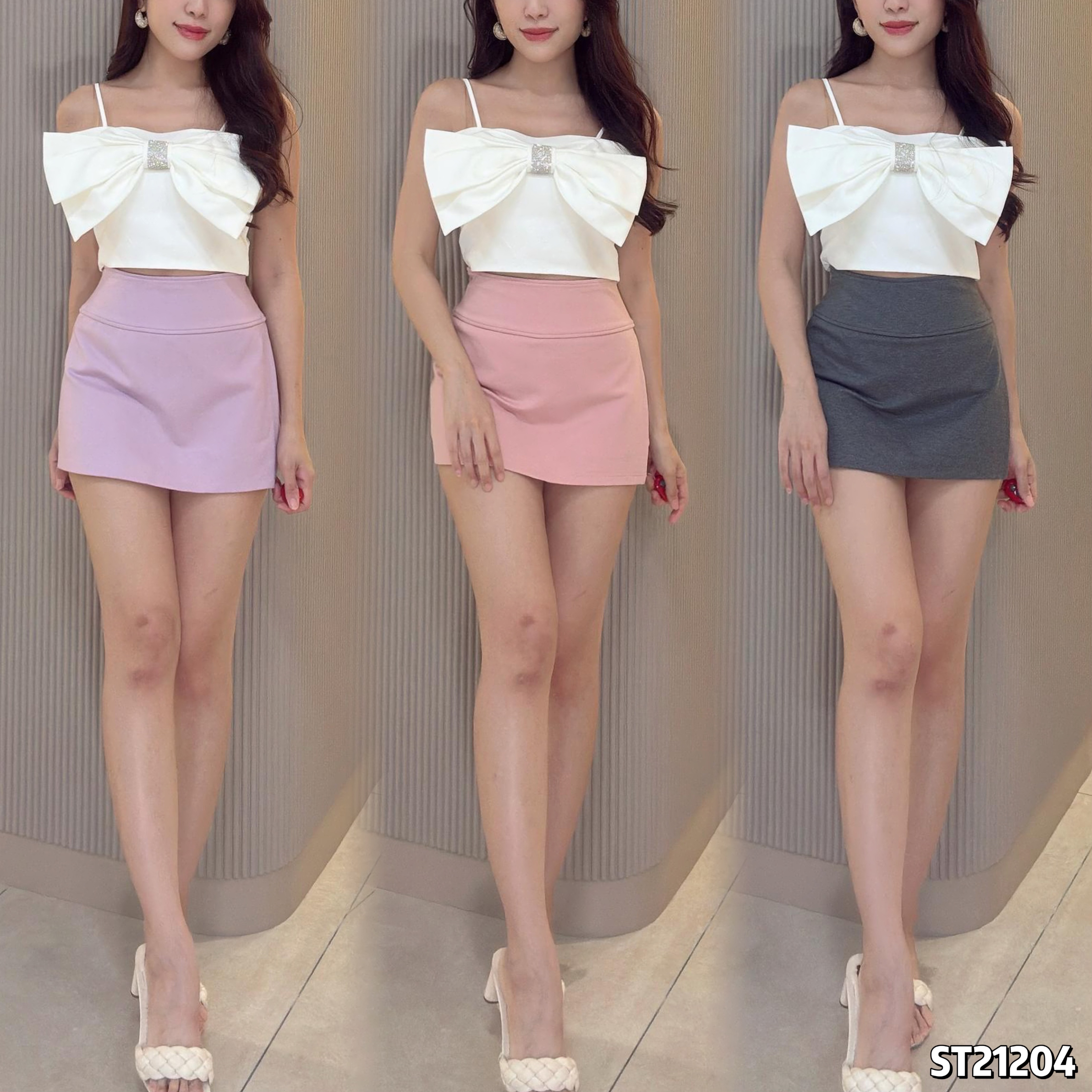 【LBP独家】时尚百搭A字包臀高腰裤裙 (ST21204)-La'Belle Fashion Boutique Sdn Bhd