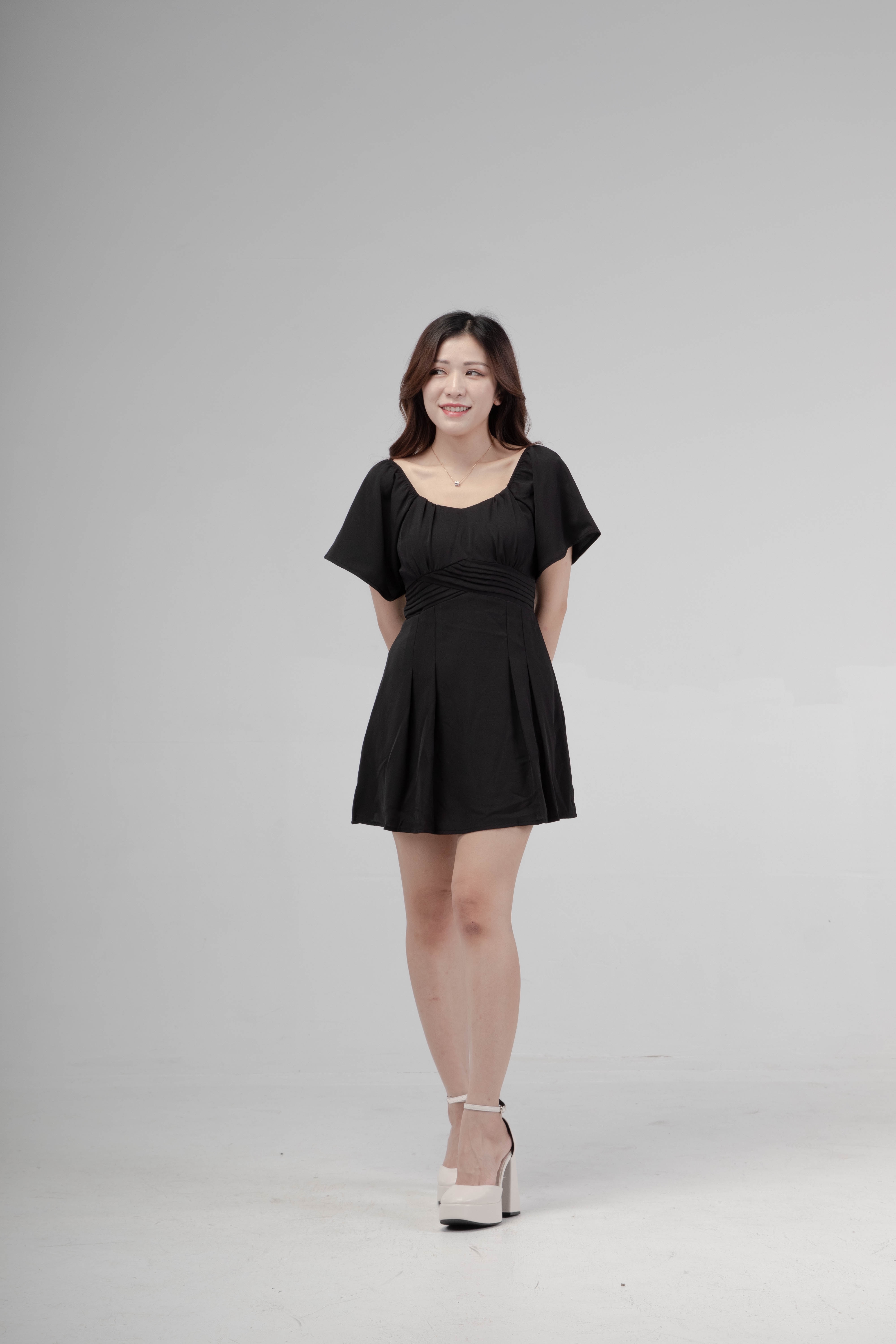 【LBP独家】法式绝美百褶设计连身裤裙（ST20545）