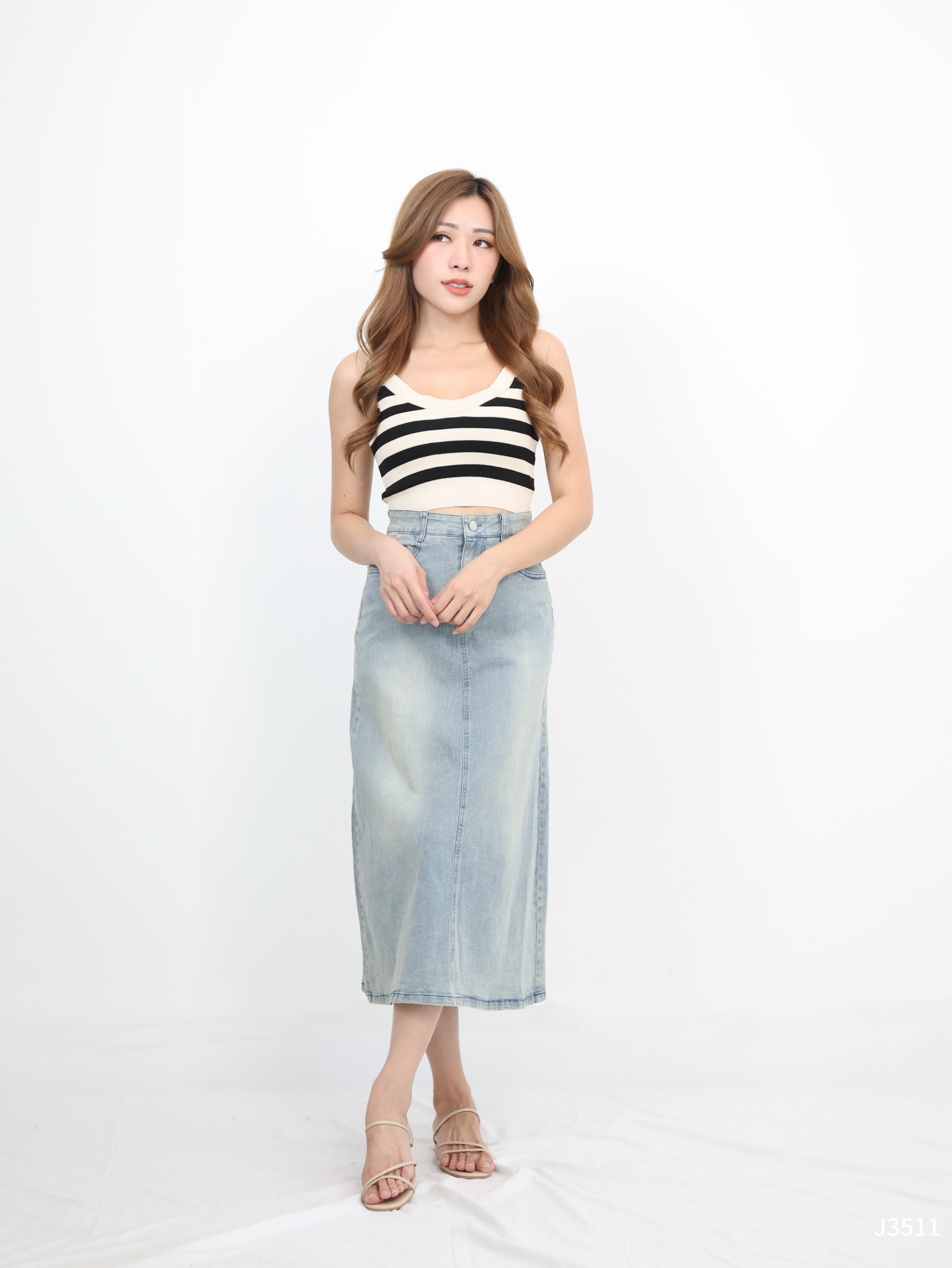 【LBP独家】百搭显瘦A字半身裙 (J3511)-La'Belle Fashion Boutique Sdn Bhd