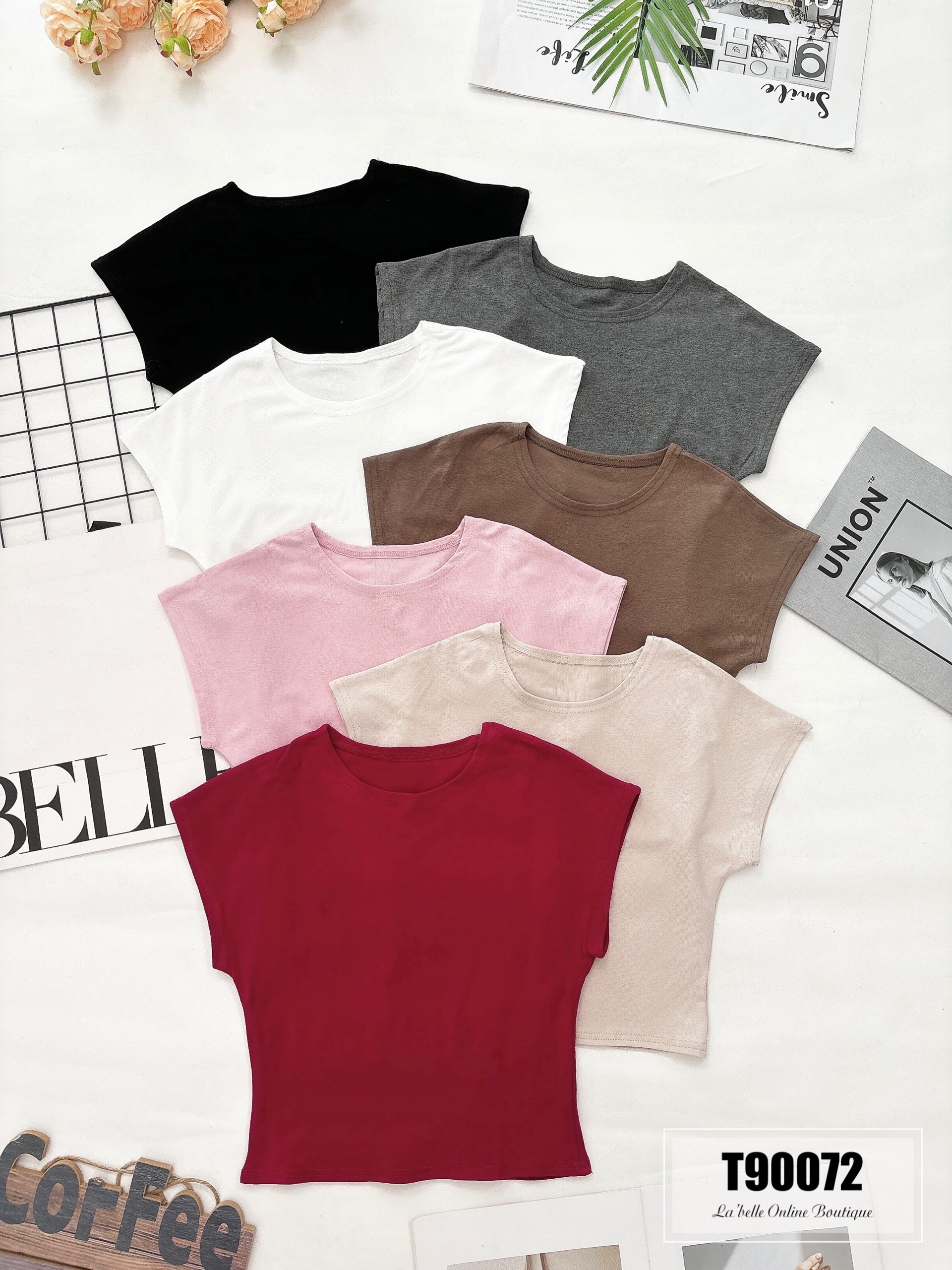 基本款圆领半袖上衣 (T90072) -特价-La'Belle Fashion Boutique Sdn Bhd