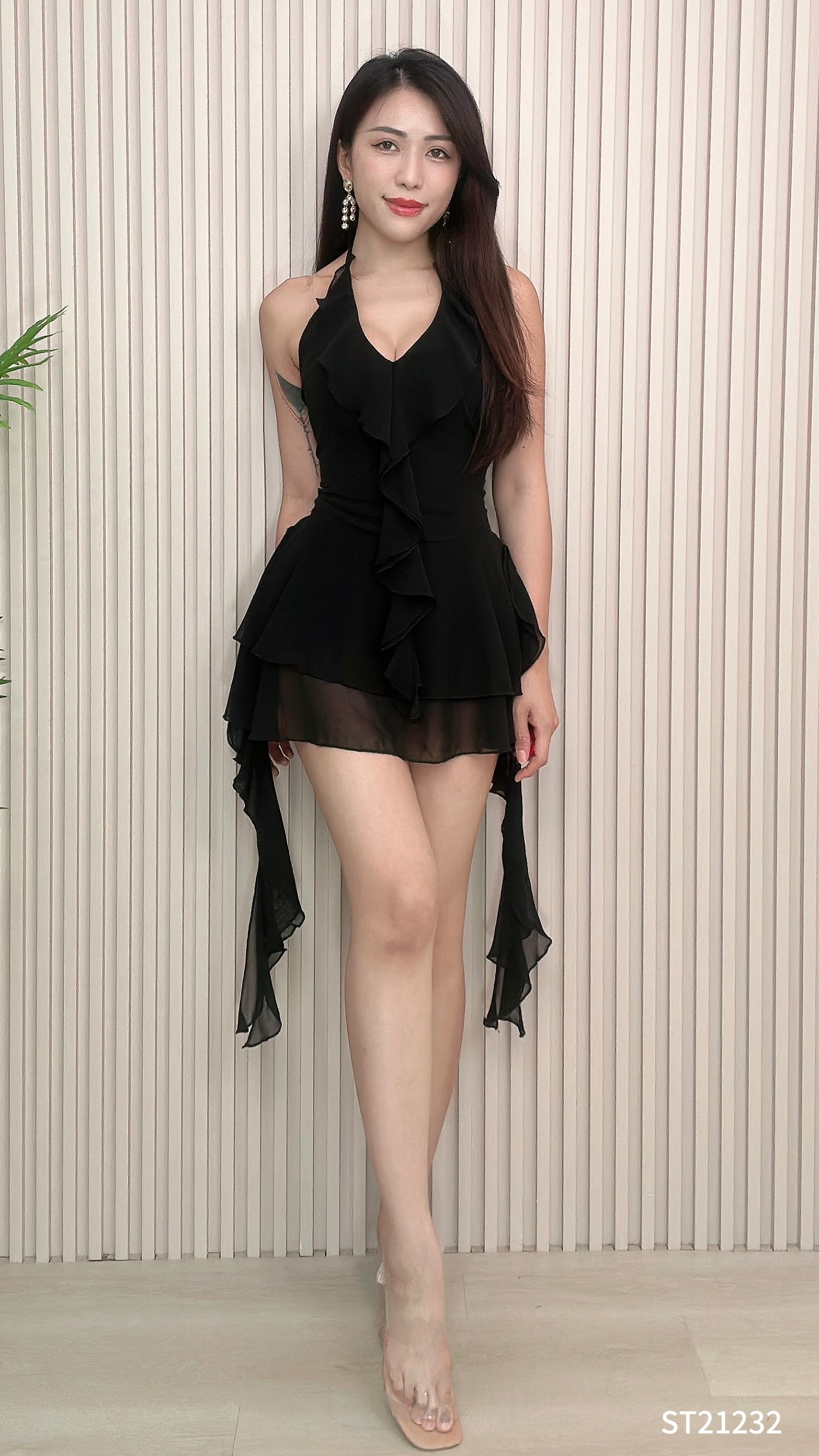 【LBP独家】辣妹气质挂脖连身裤裙 (ST21232)-La'Belle Fashion Boutique Sdn Bhd