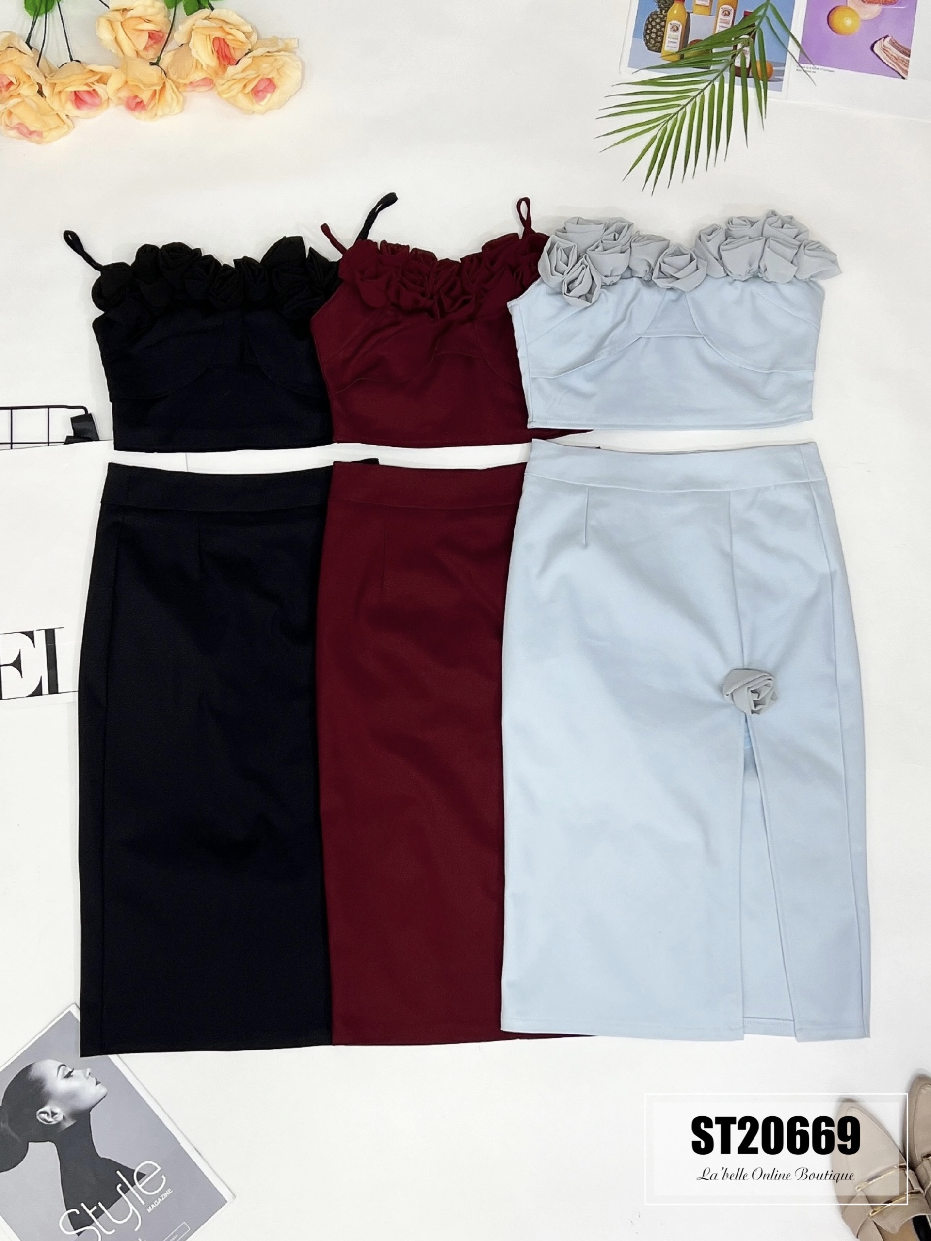 【LBP独家】高贵立体玫瑰设计两件套（ST20669）