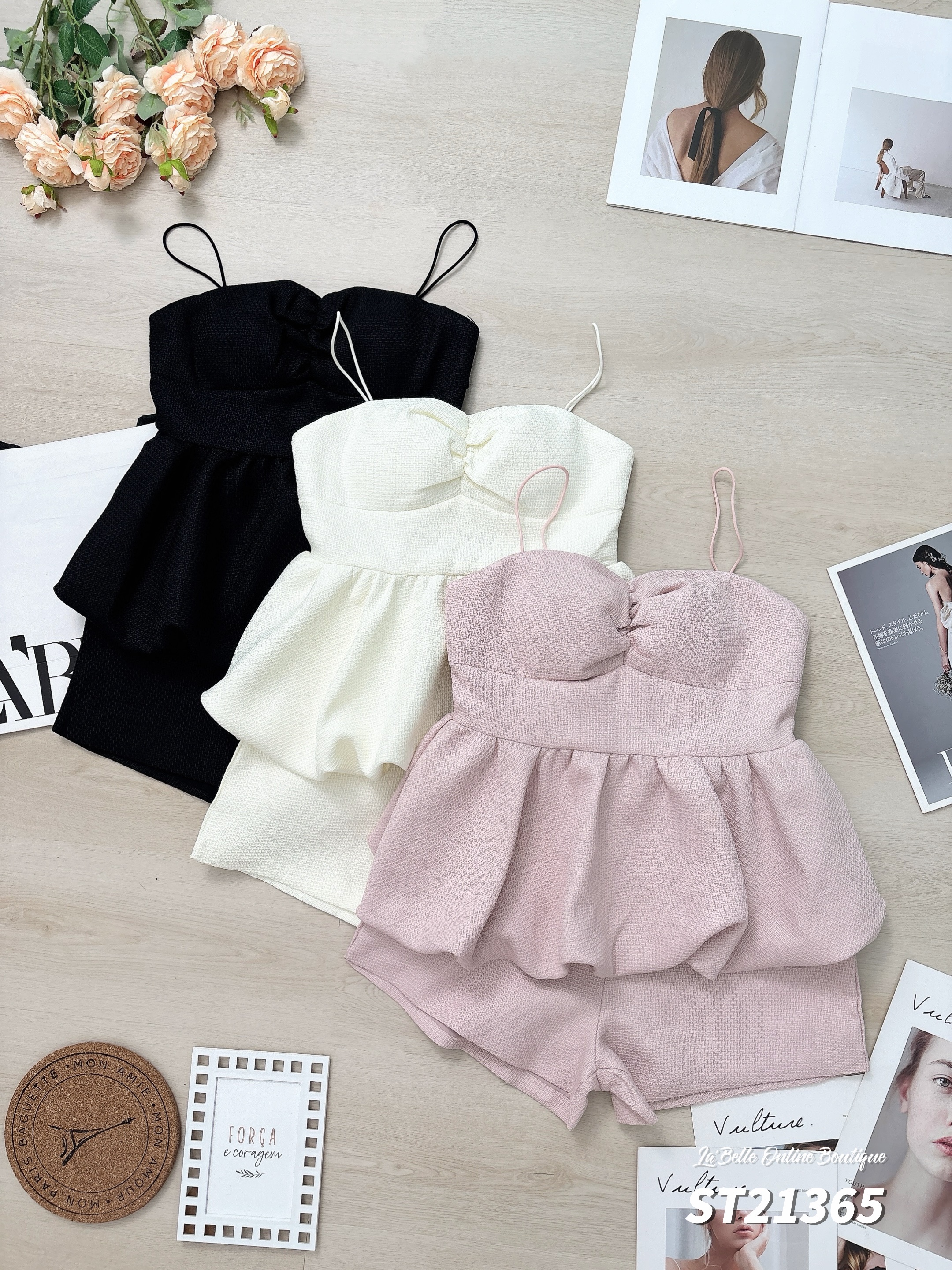 小香风华夫格两件套 (ST21365)