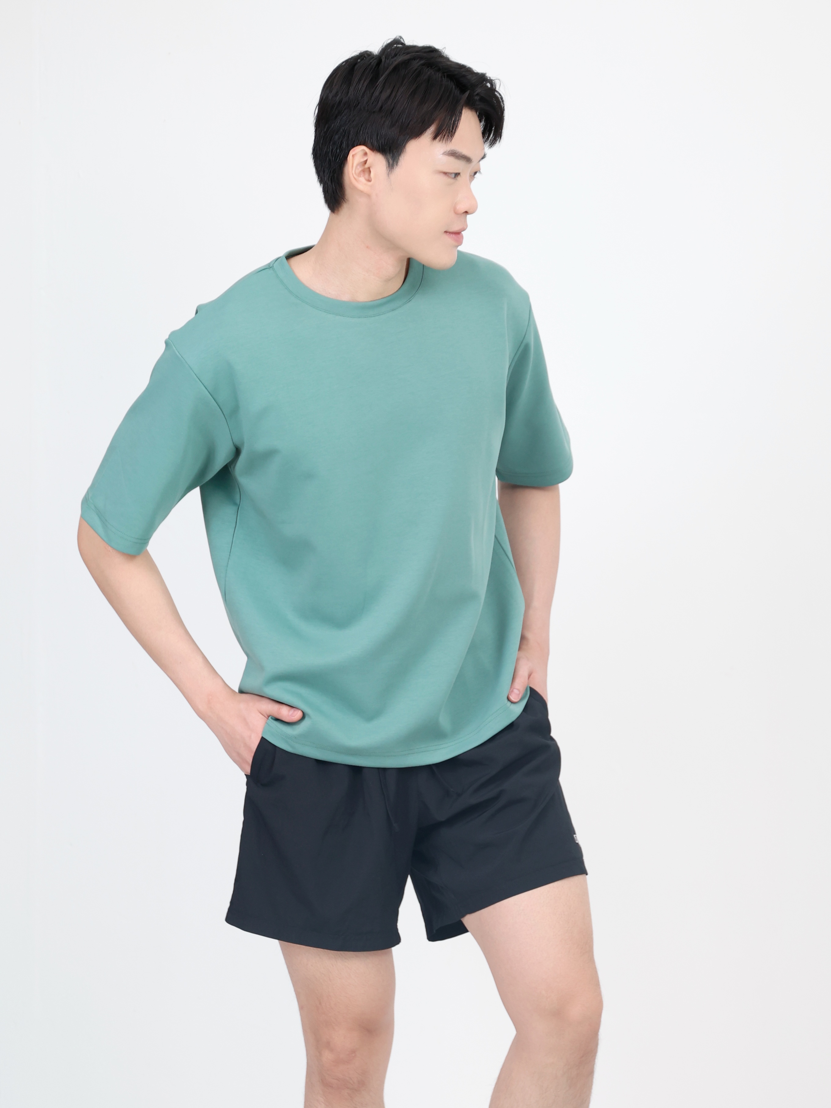 【STICKMEN】舒适圆领宽松OverSize上衣（SM100101 GREEN）