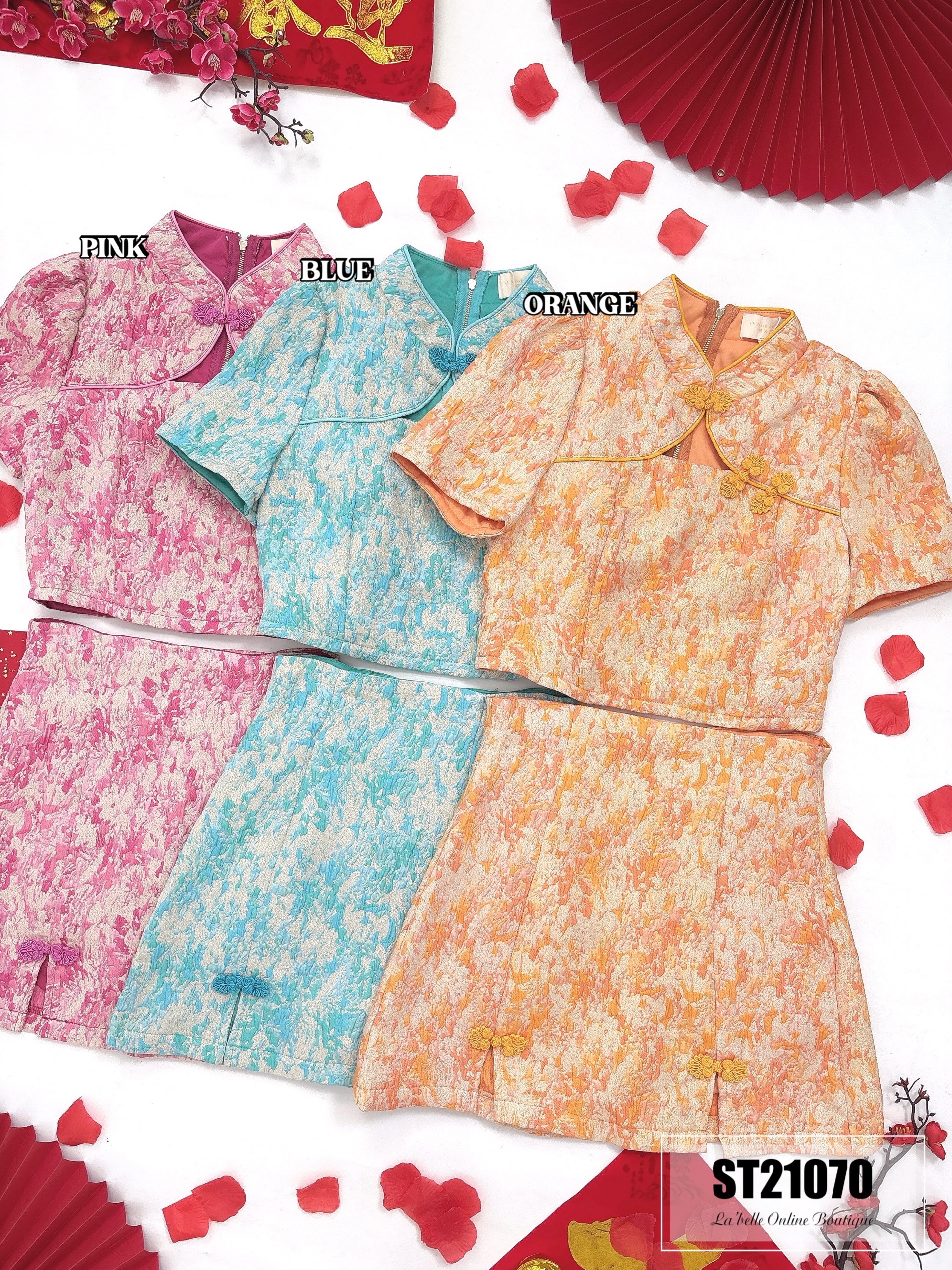 【LBP GXFC 独家新年系列】改良版旗袍两件套 (ST21070)-La'Belle Fashion Boutique Sdn Bhd