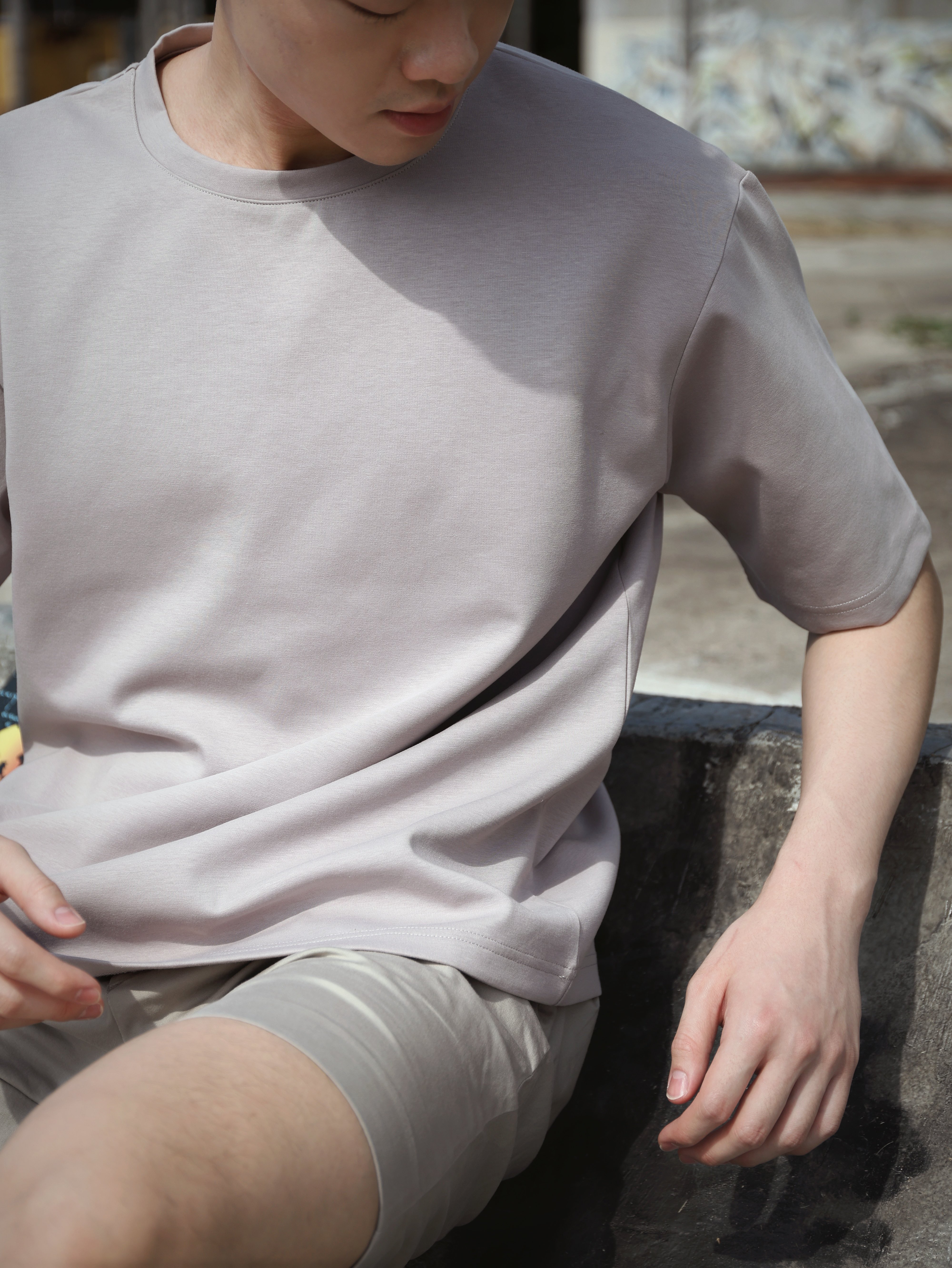 【STICKMEN】舒适圆领宽松OverSize上衣（SM100101 LGREY）