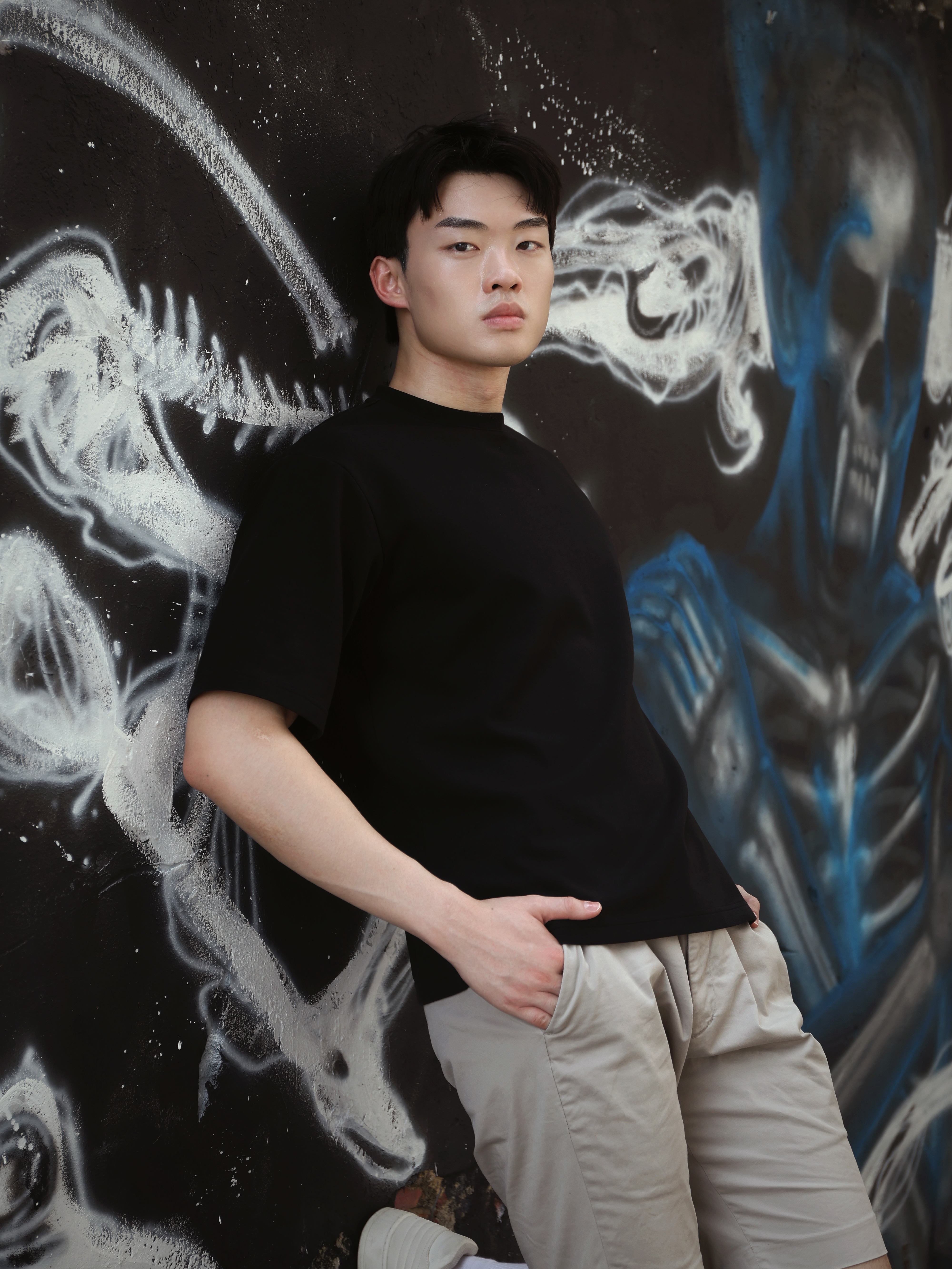 【STICKMEN】舒适圆领宽松OverSize上衣（SM100101 BLACK）